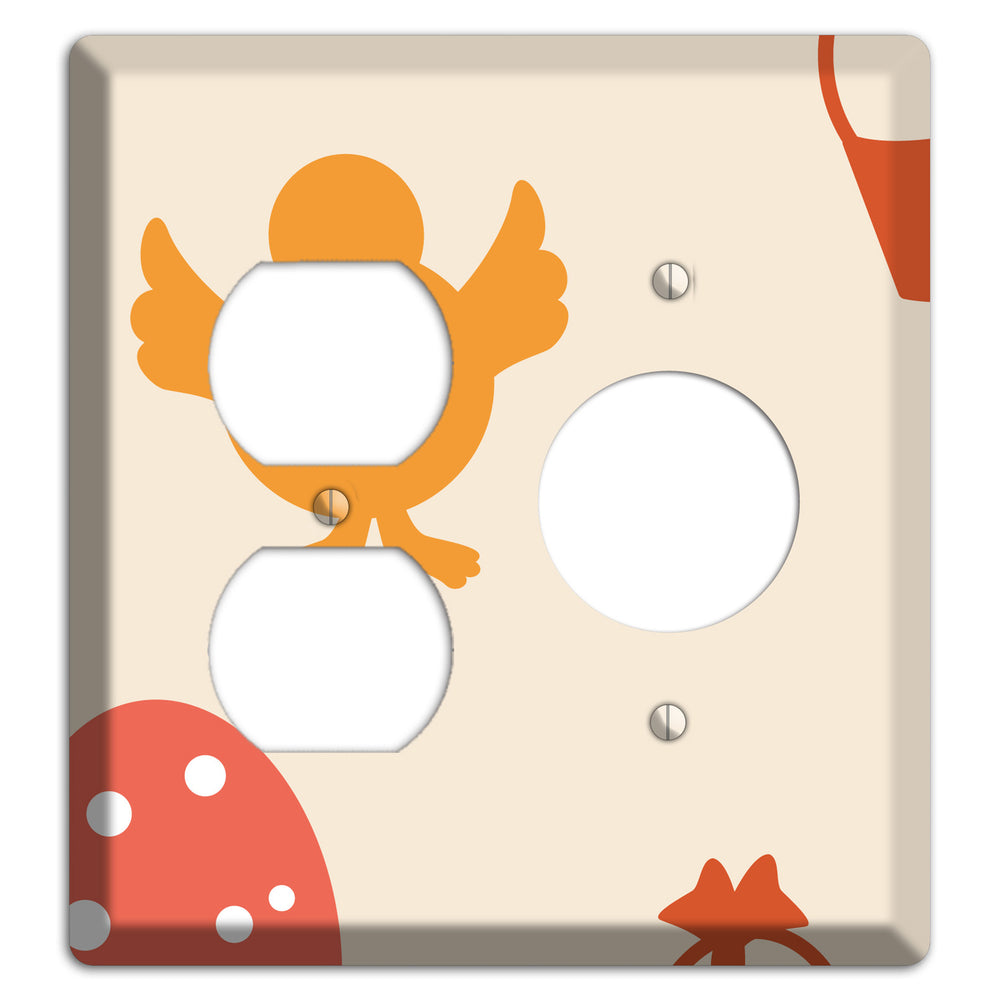 Yellow Chick Duplex / Receptacle Wallplate