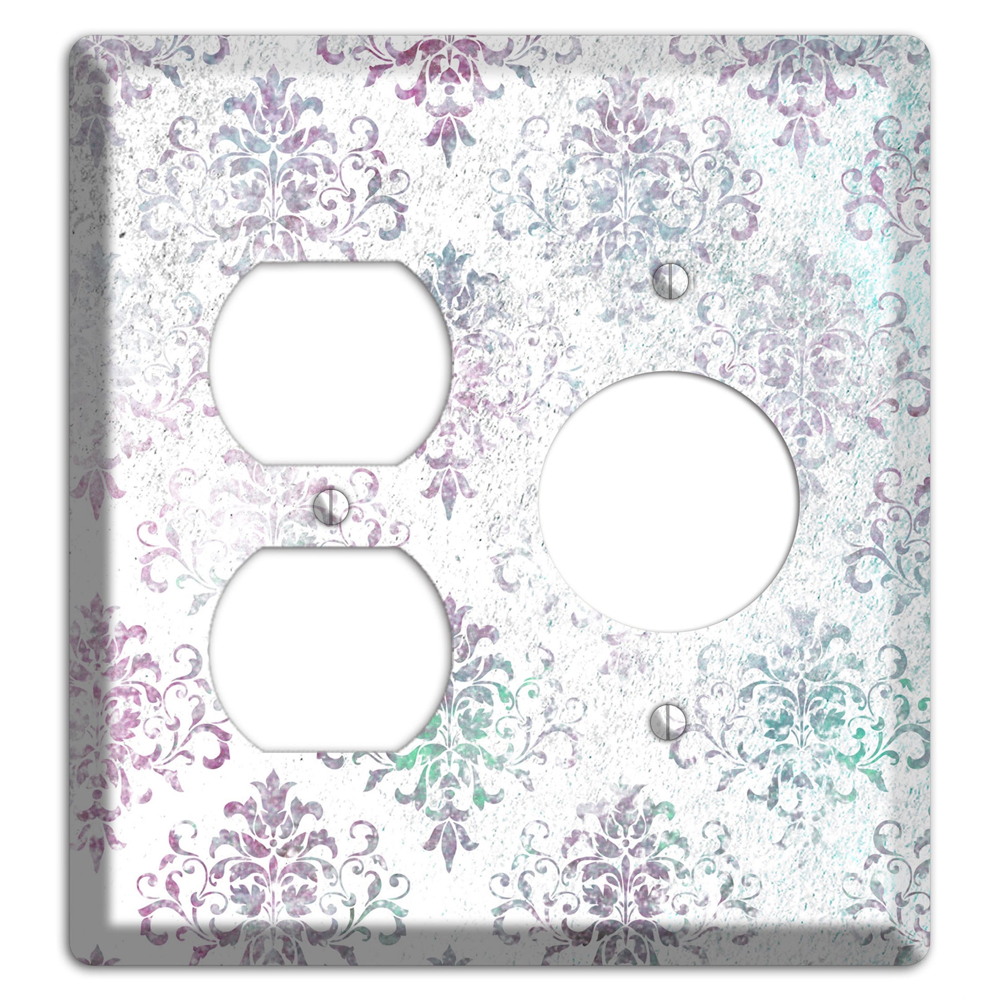 Tiara Whimsical Damask Duplex / Receptacle Wallplate