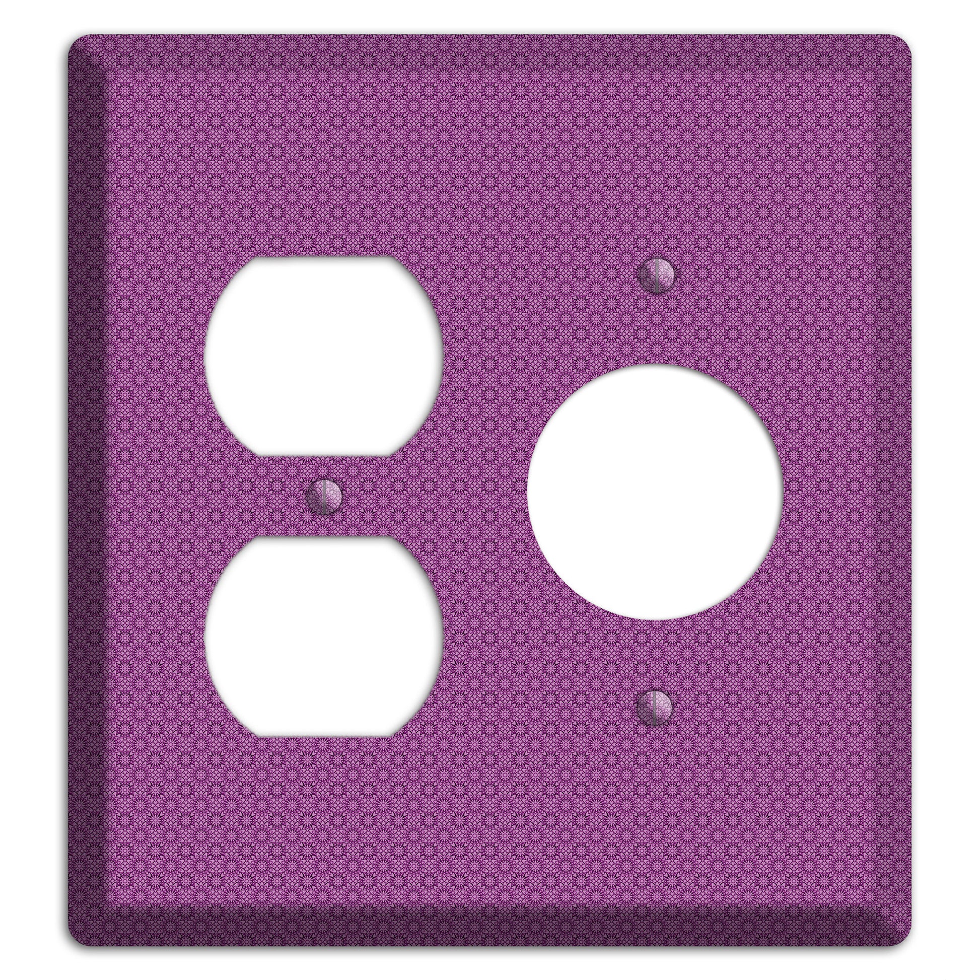 Multi Purple Foulard Duplex / Receptacle Wallplate