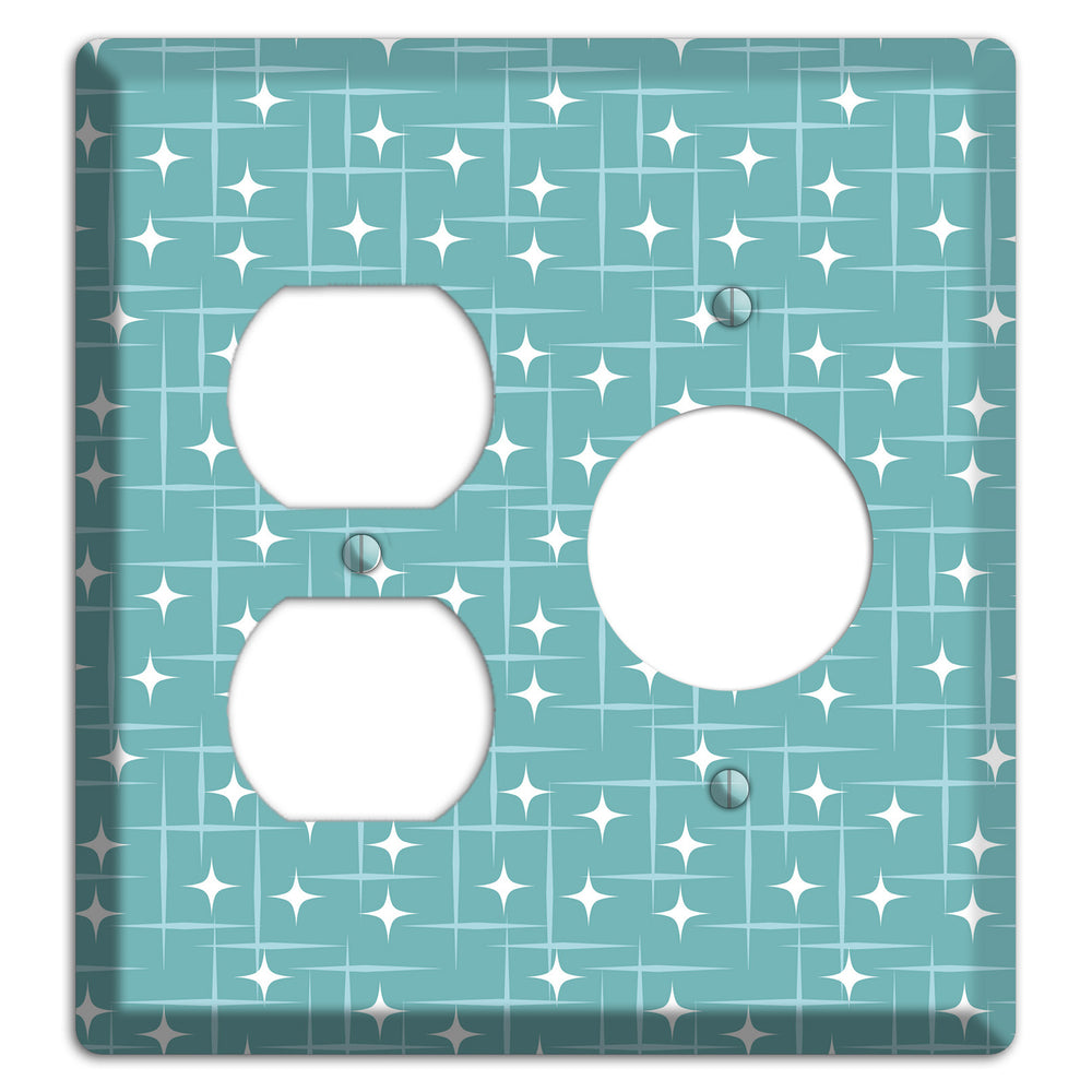 Blue Star Burst Duplex / Receptacle Wallplate