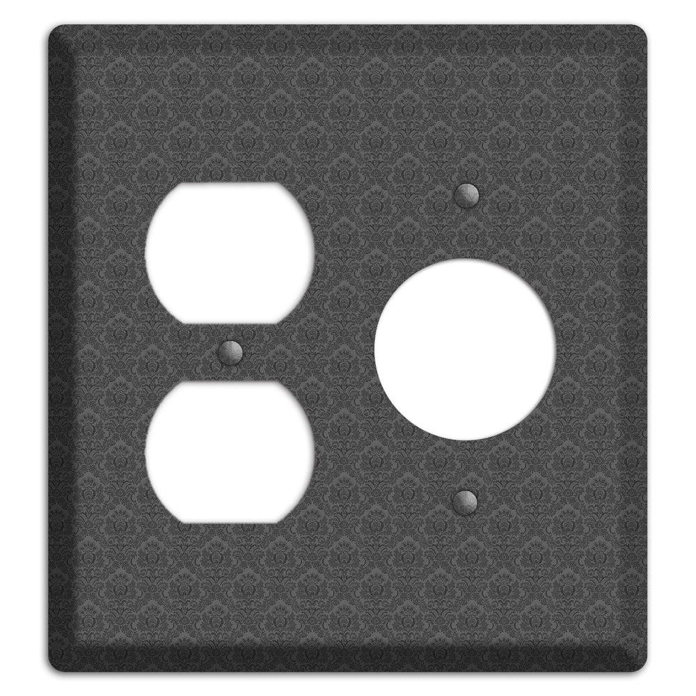 Dark Grey Cartouche Duplex / Receptacle Wallplate