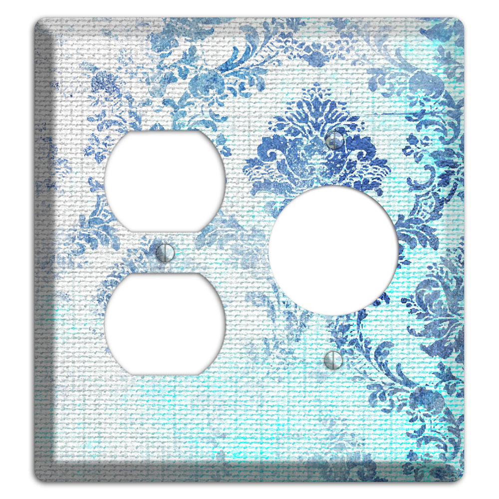 Ice Cold Whimsical Damask Duplex / Receptacle Wallplate