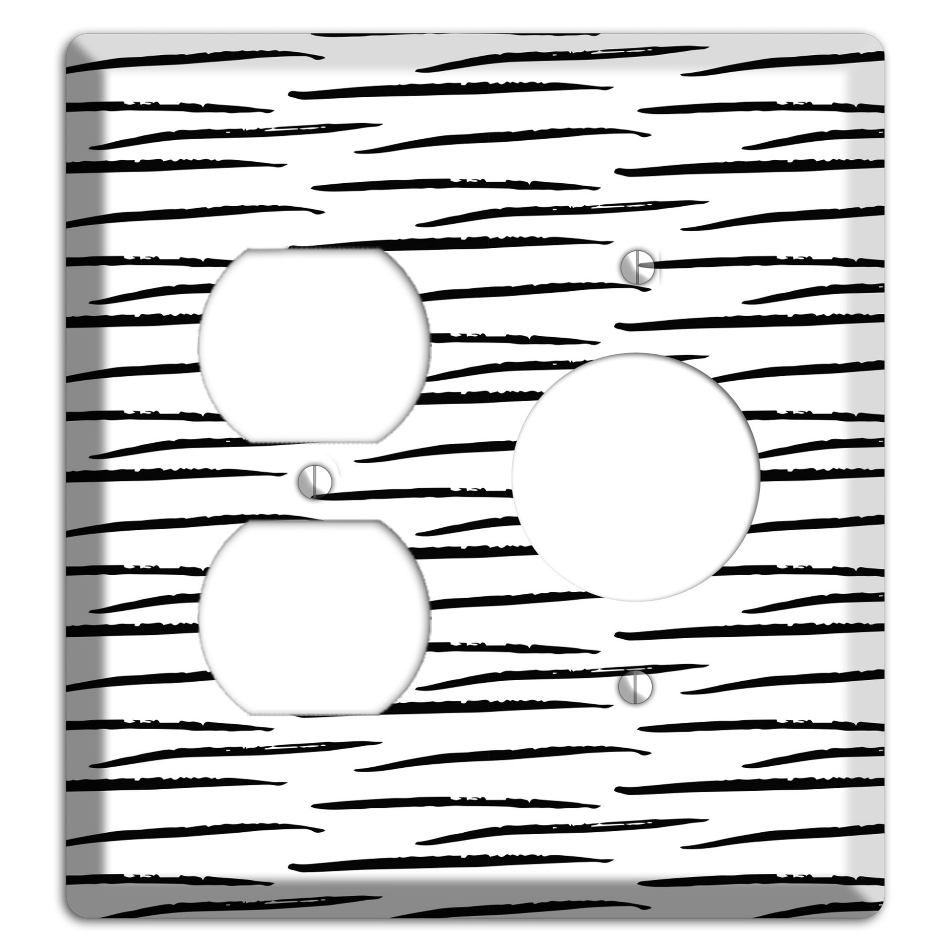 Ink Brushstrokes 9 Duplex / Receptacle Wallplate