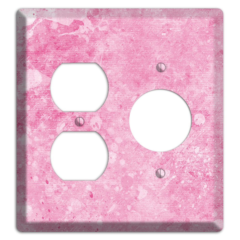 Wewak Pink Texture Duplex / Receptacle Wallplate
