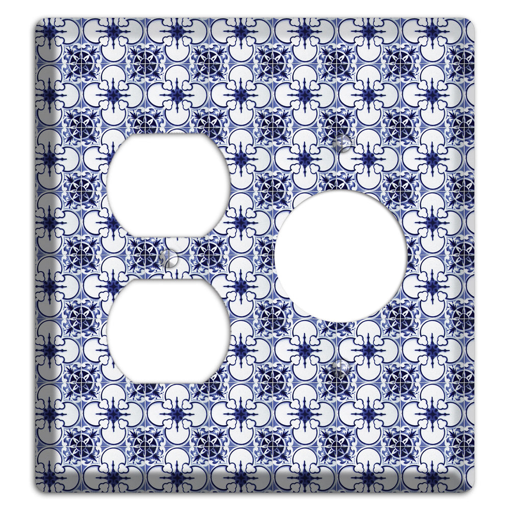 Tavira Tiles 9 Duplex / Receptacle Wallplate