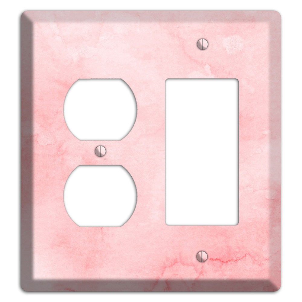 Mandys Pink Soft Coral Duplex / Rocker Wallplate