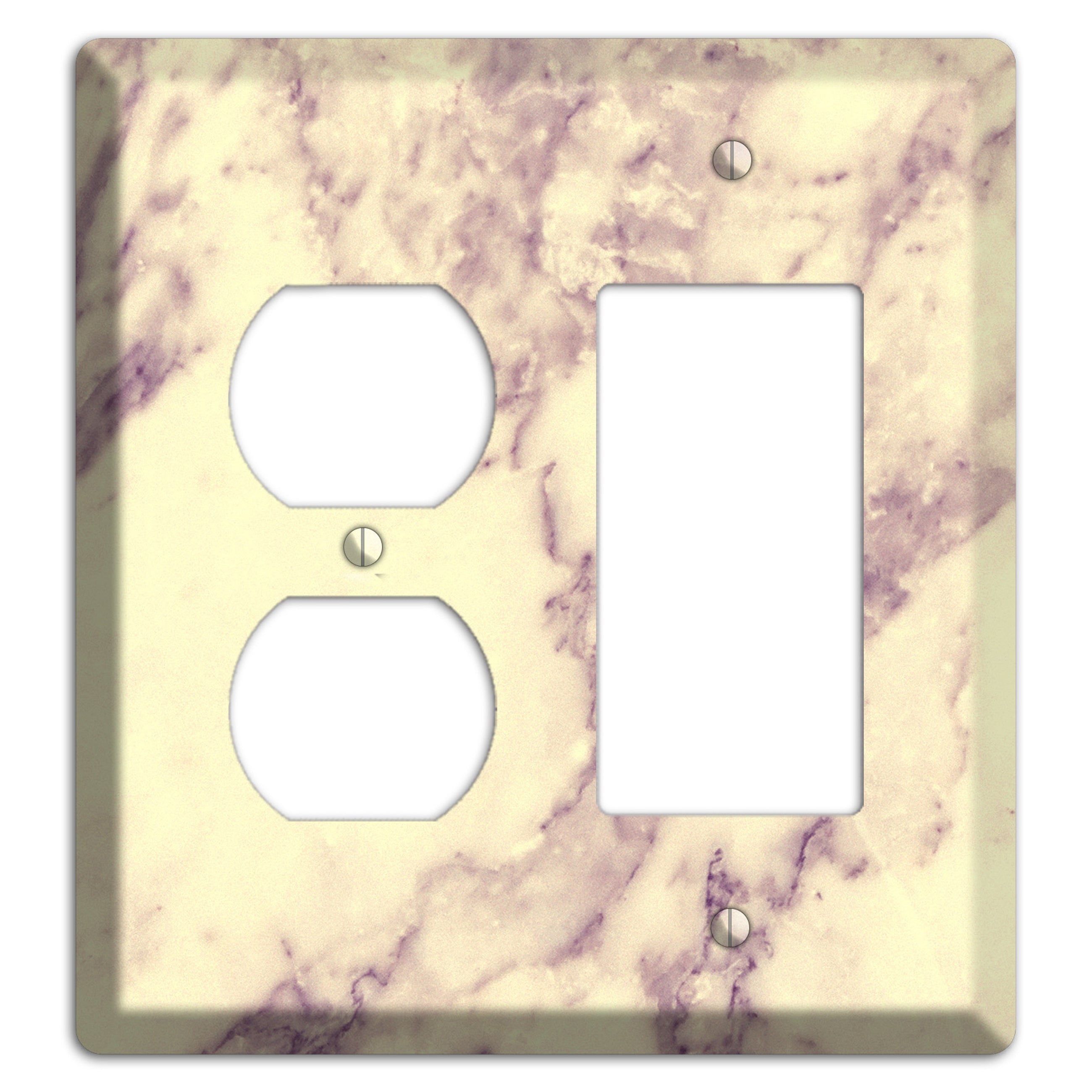 Champagne Marble Duplex / Rocker Wallplate