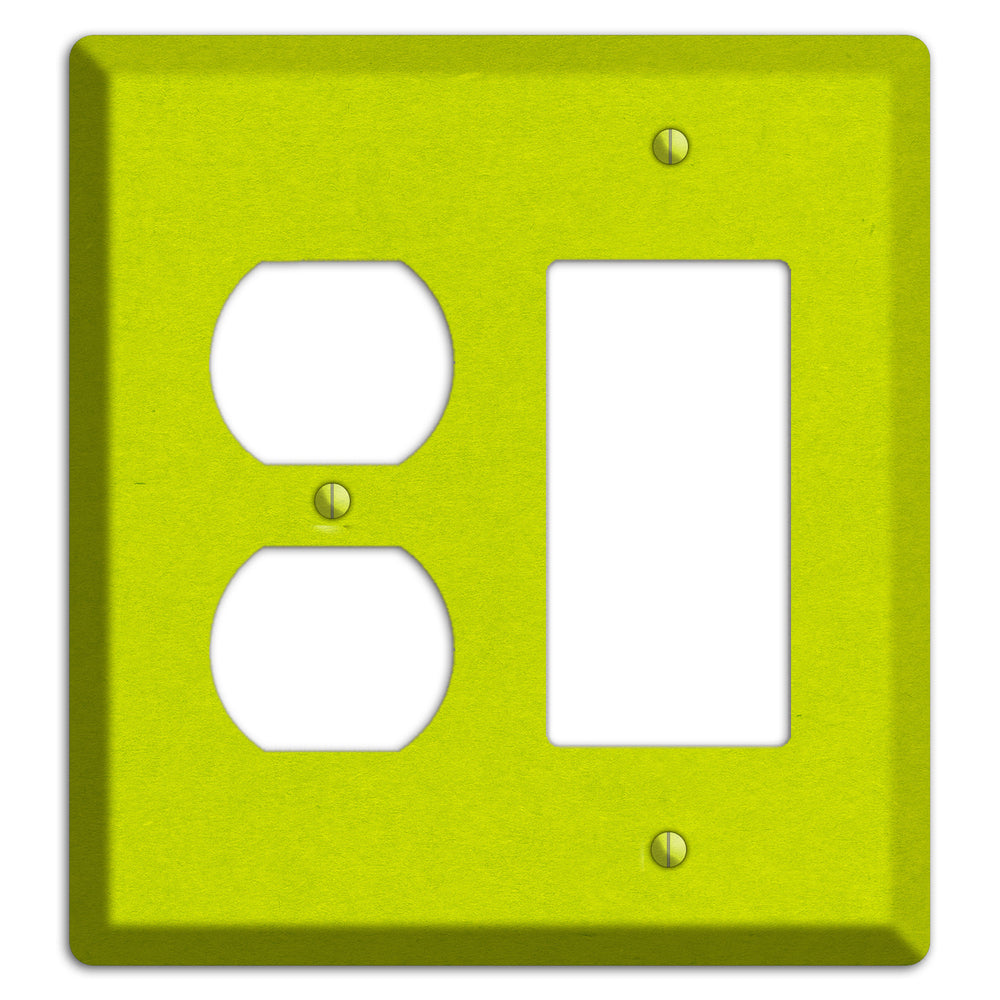 Electric Lime Kraft Duplex / Rocker Wallplate