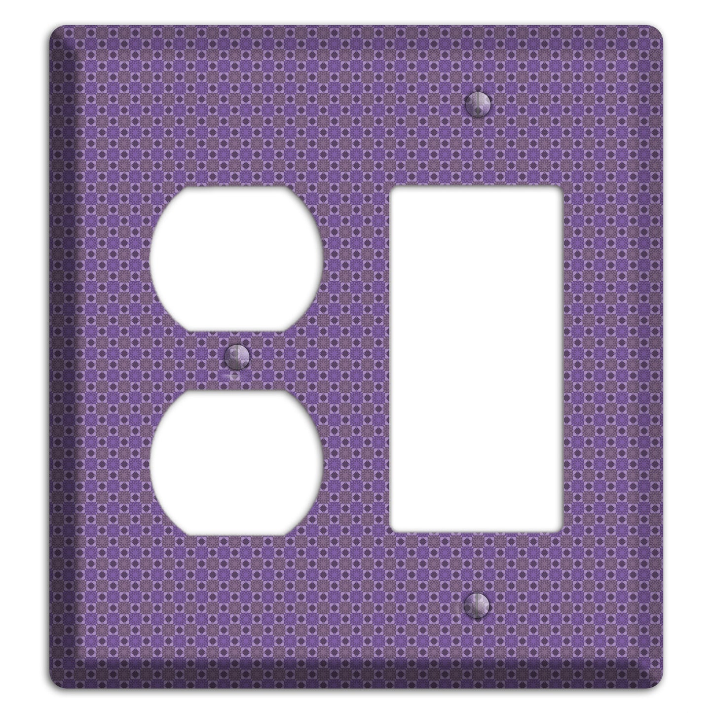 Multi Purple Tiled Duplex / Rocker Wallplate