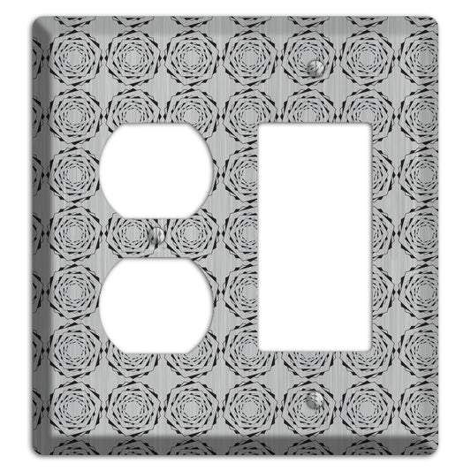 Hexagon Rotation  Stainless Duplex / Rocker Wallplate