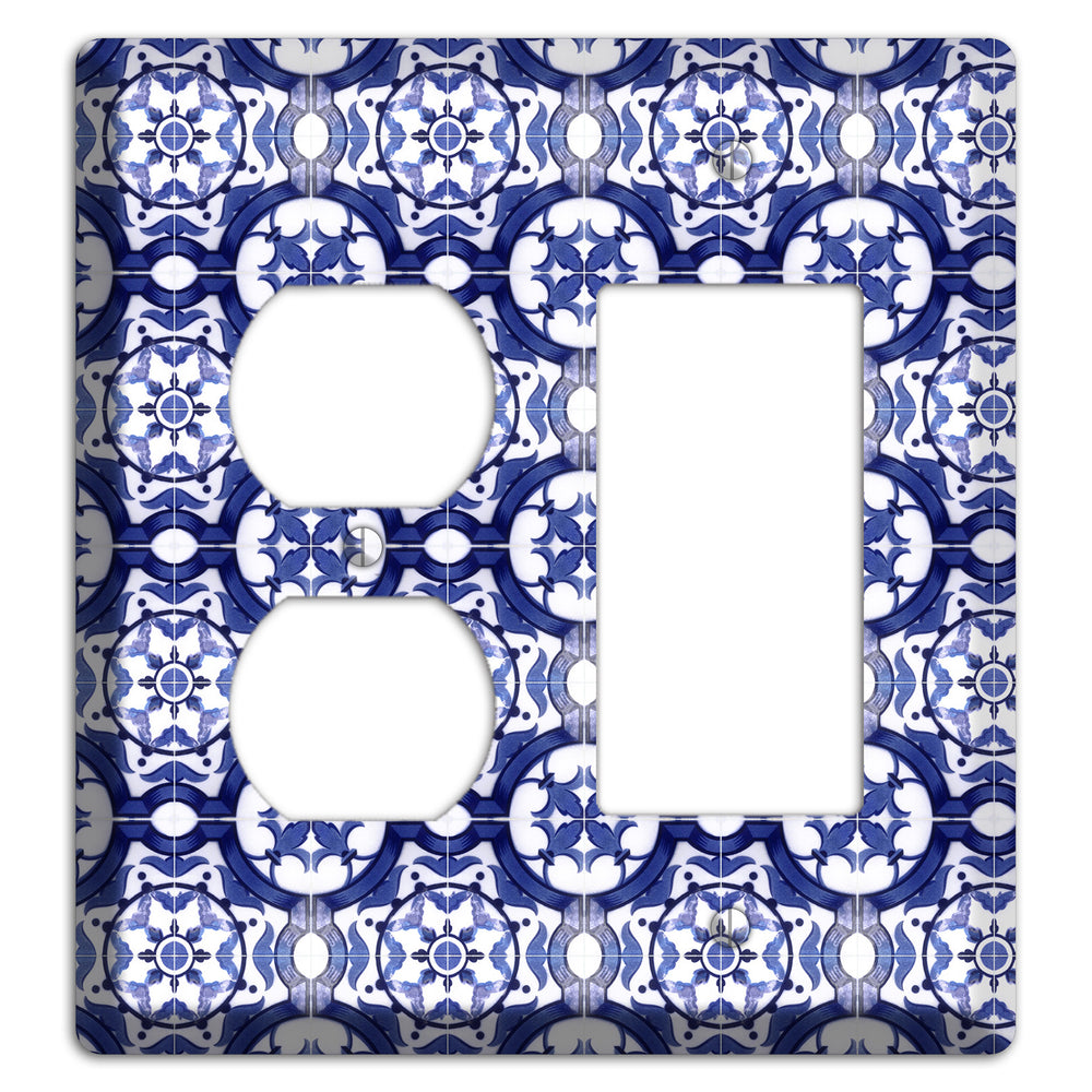 Tavira Tiles 10 Duplex / Rocker Wallplate