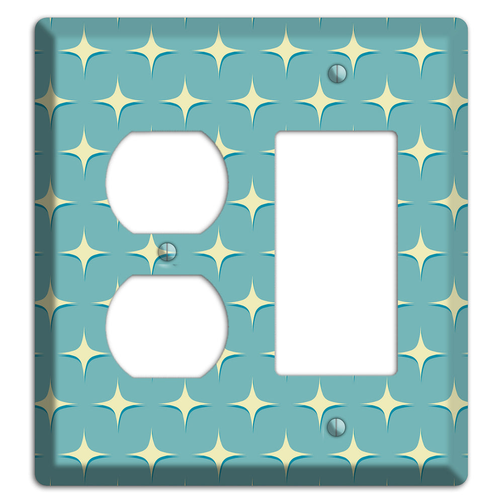 Yellow Atomic Diamond Duplex / Rocker Wallplate