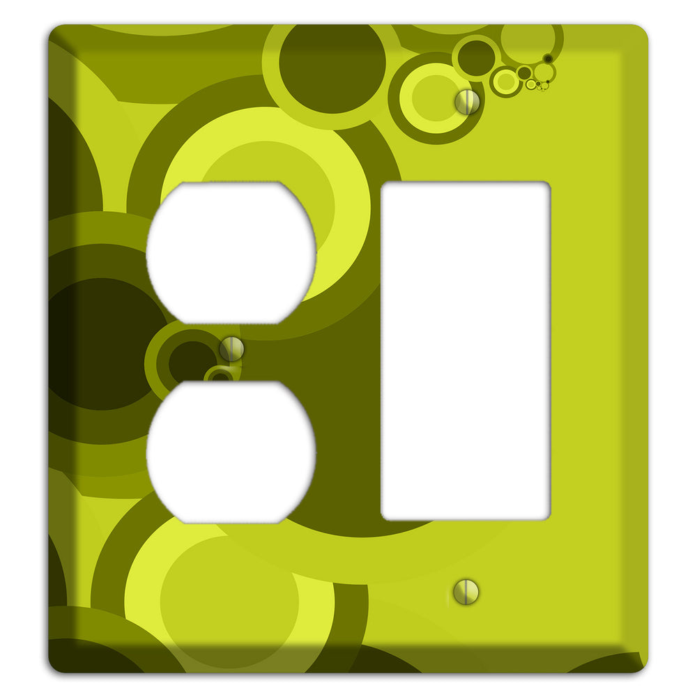 Green Circles Duplex / Rocker Wallplate