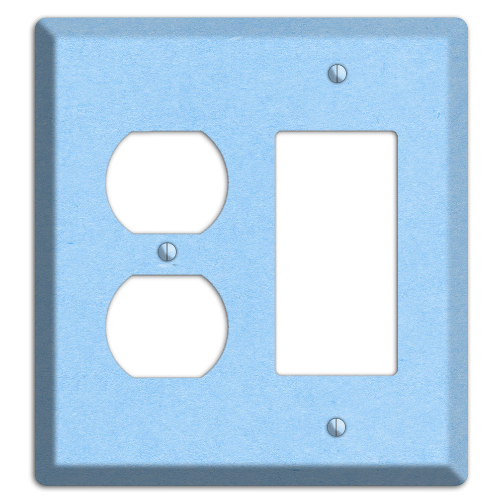 Light Sky Blue Kraft Duplex / Rocker Wallplate