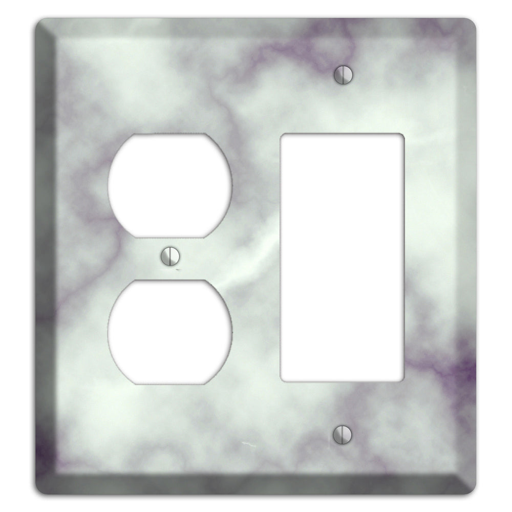 Gray Nurse Marble Duplex / Rocker Wallplate
