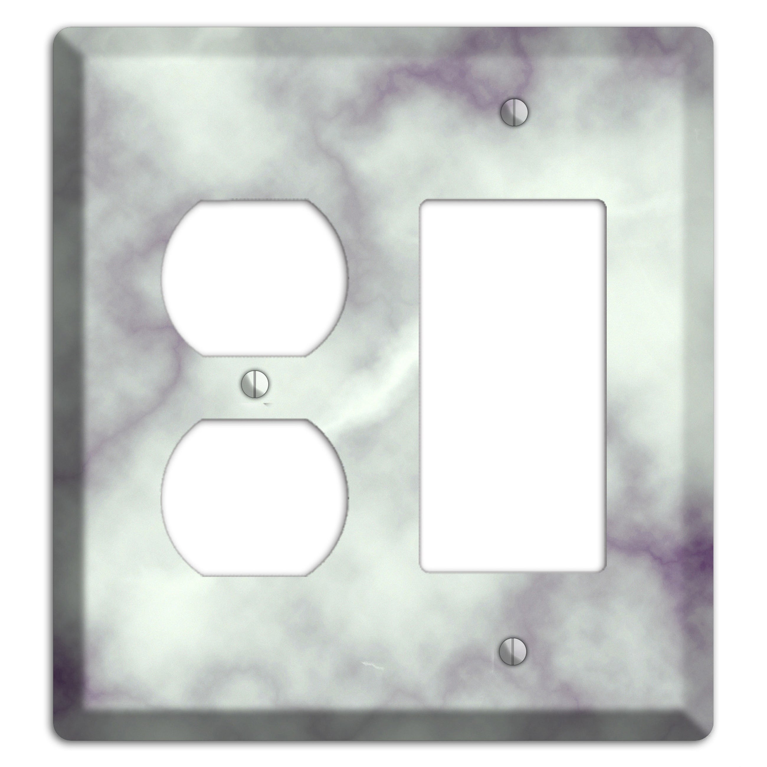 Gray Nurse Marble Duplex / Rocker Wallplate