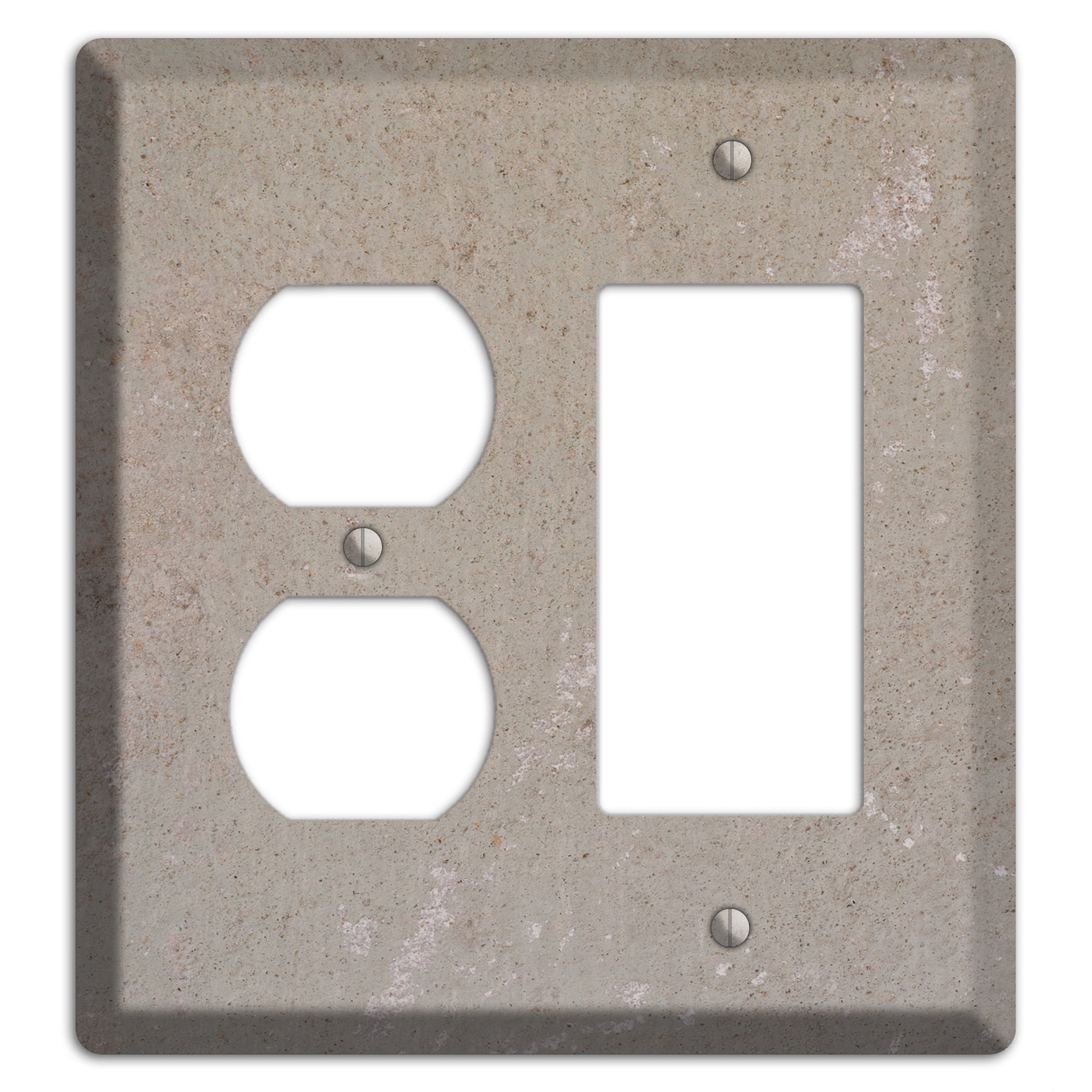 Old Concrete 7 Duplex / Rocker Wallplate