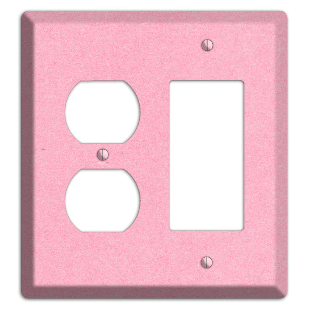 Lavender Pink Kraft Duplex / Rocker Wallplate