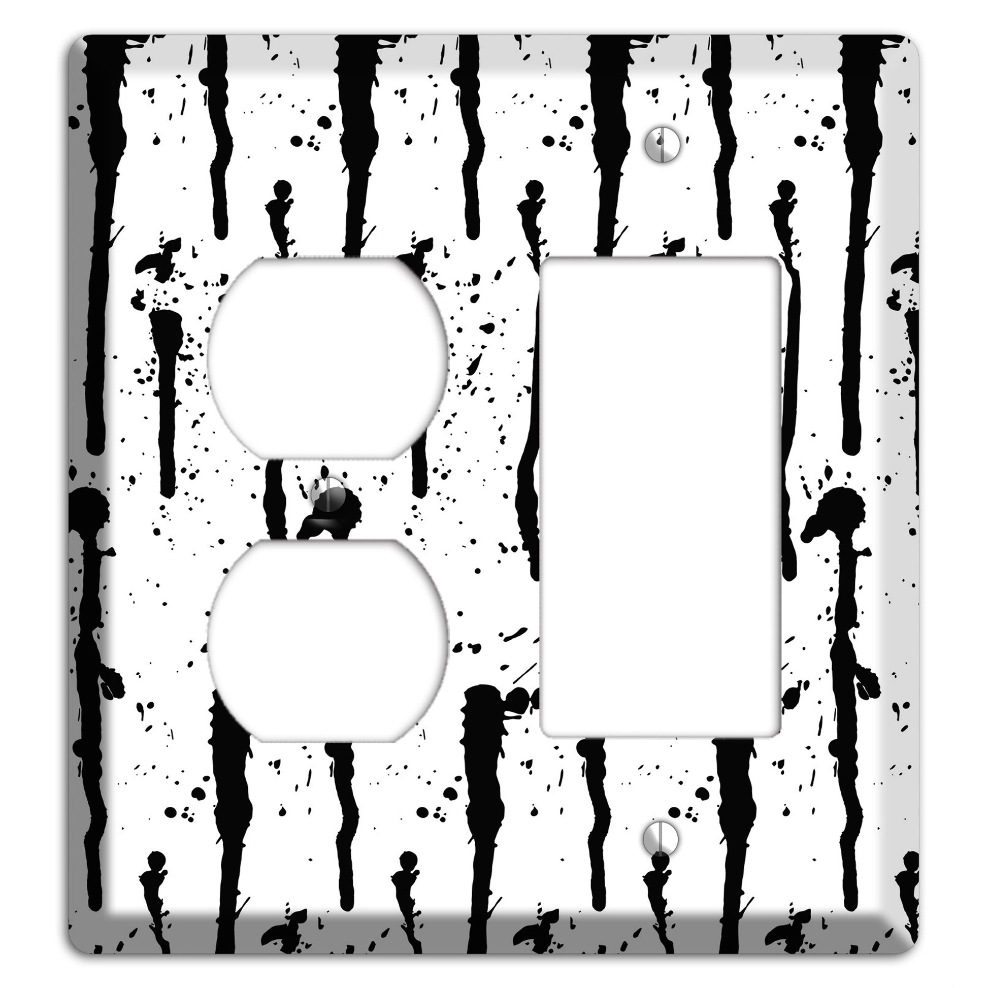 Ink Drips 9 Duplex / Rocker Wallplate