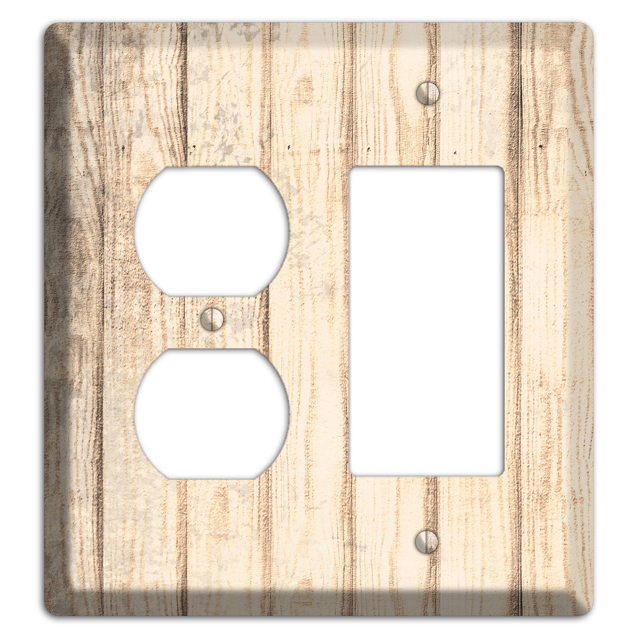 Sidecar Weathered Wood Duplex / Rocker Wallplate