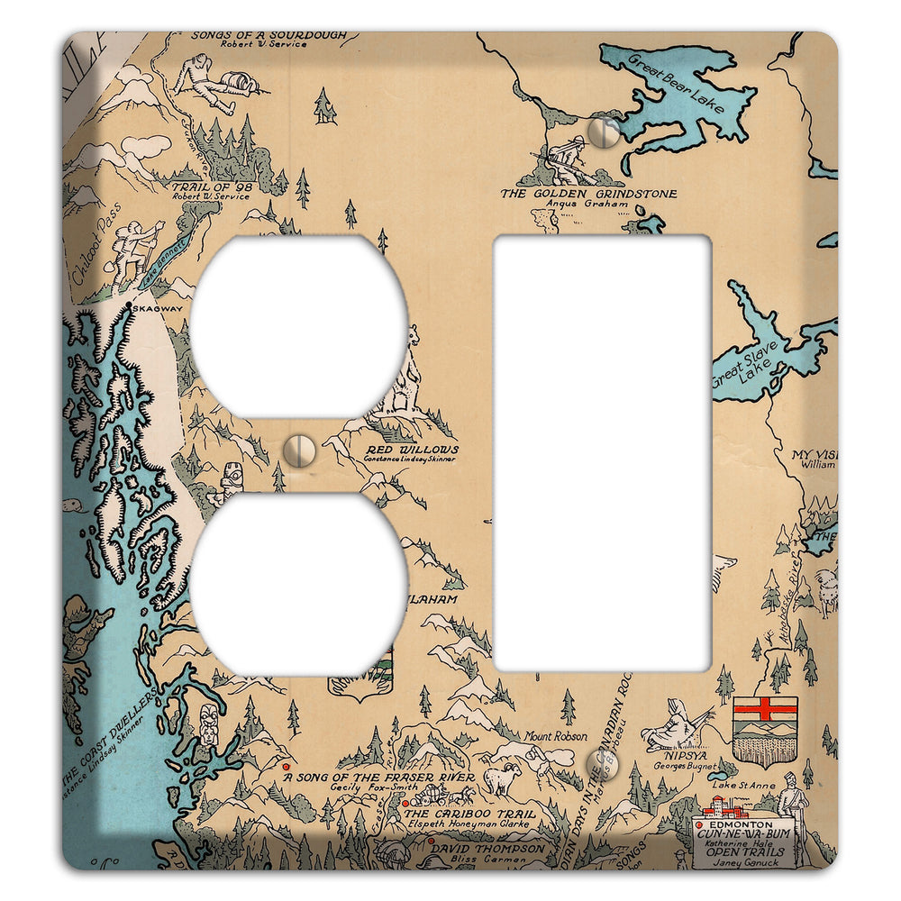Map of Canada Duplex / Rocker Wallplate