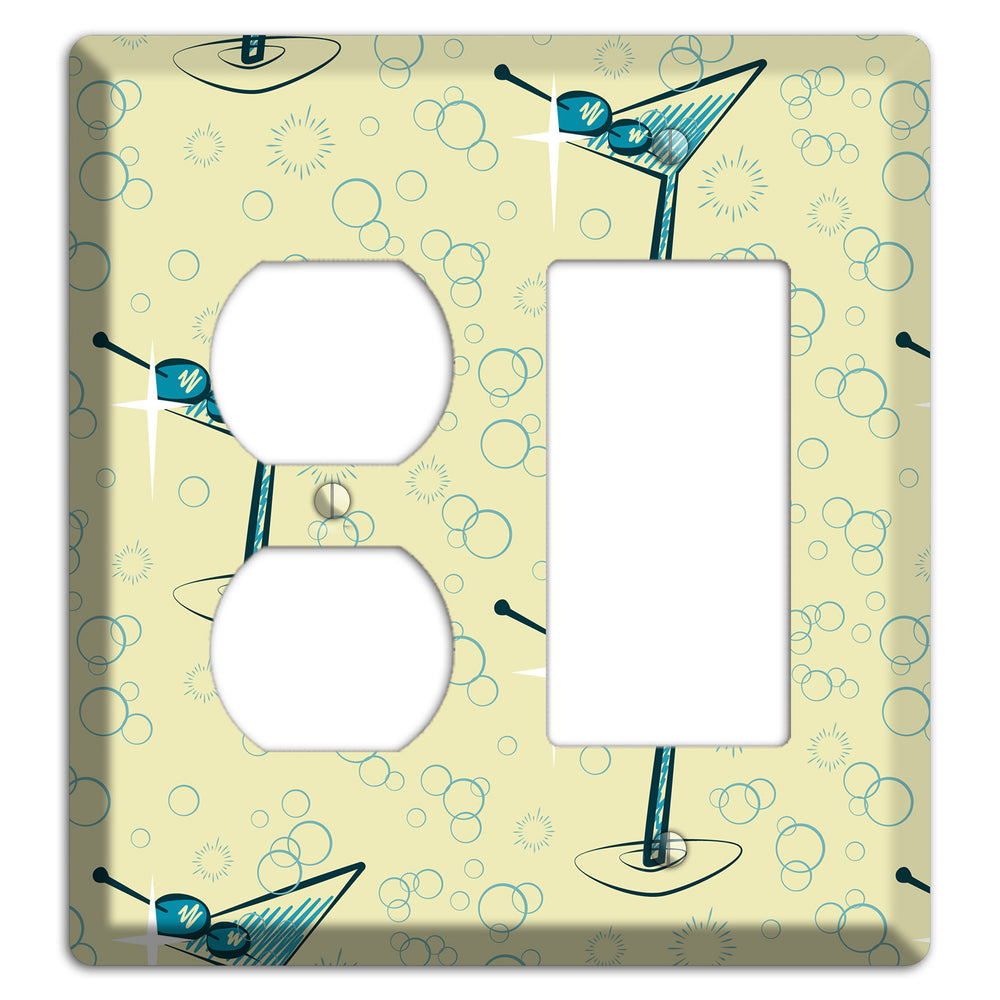 Yellow Martini Duplex / Rocker Wallplate