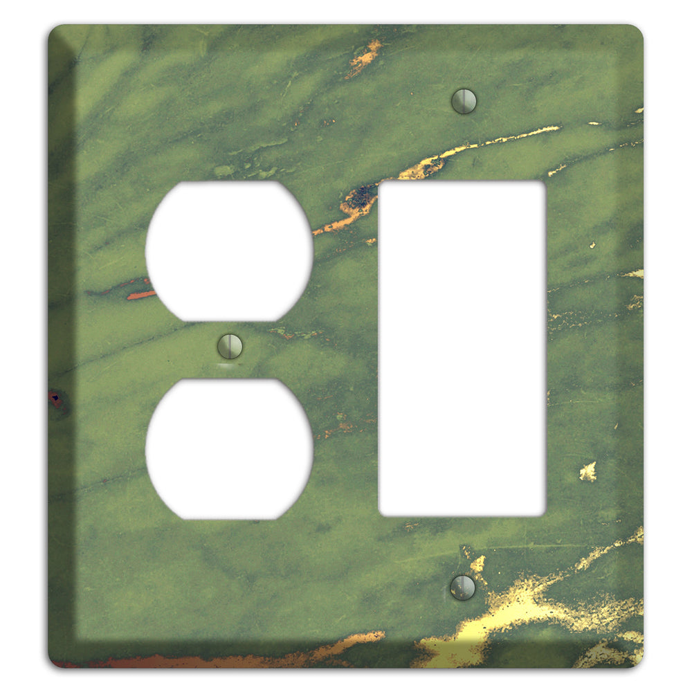 Limed Ash Marble Duplex / Rocker Wallplate