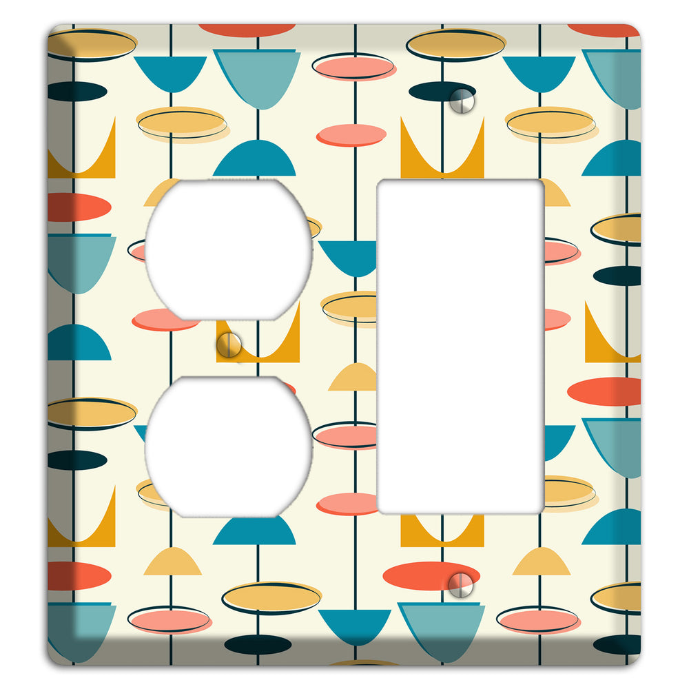 Retro Shapes Duplex / Rocker Wallplate