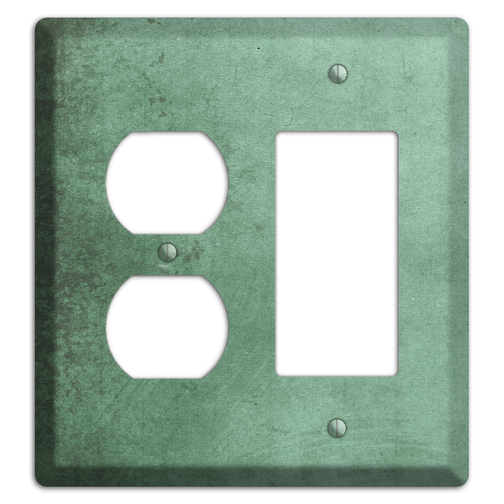 Bay Leaf Vintage Grunge Duplex / Rocker Wallplate