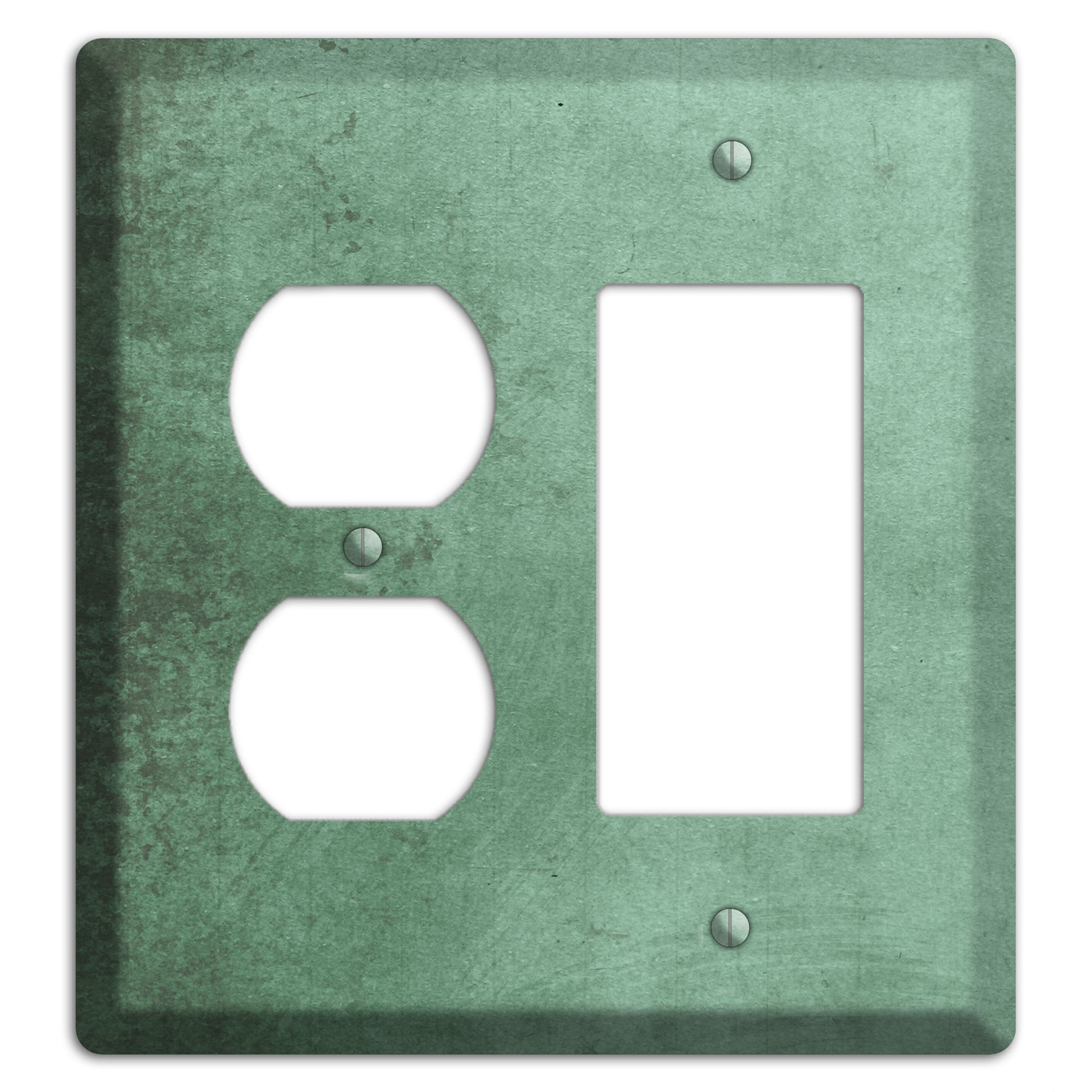 Bay Leaf Vintage Grunge Duplex / Rocker Wallplate