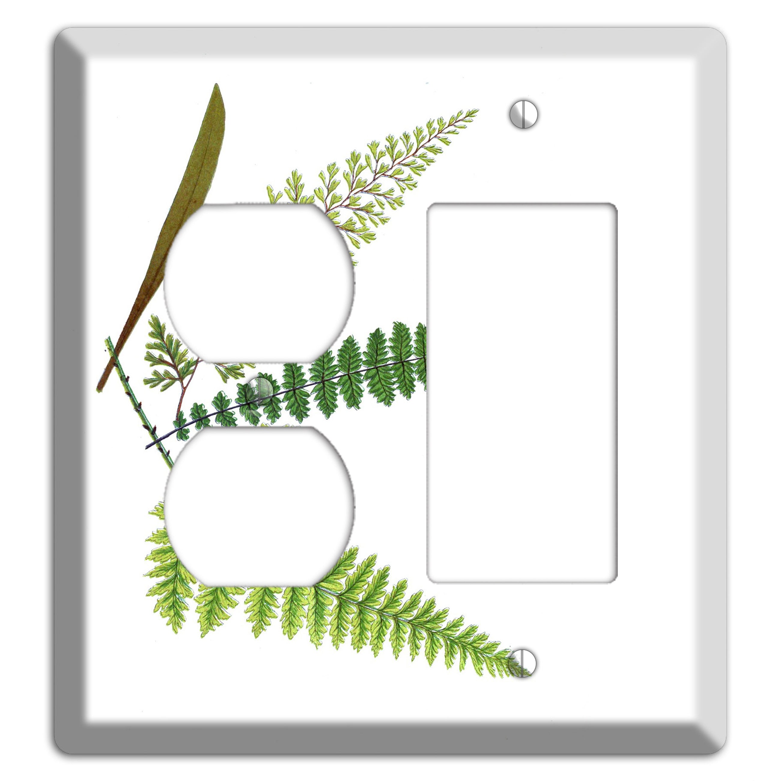 Ferns Duplex / Rocker Wallplate