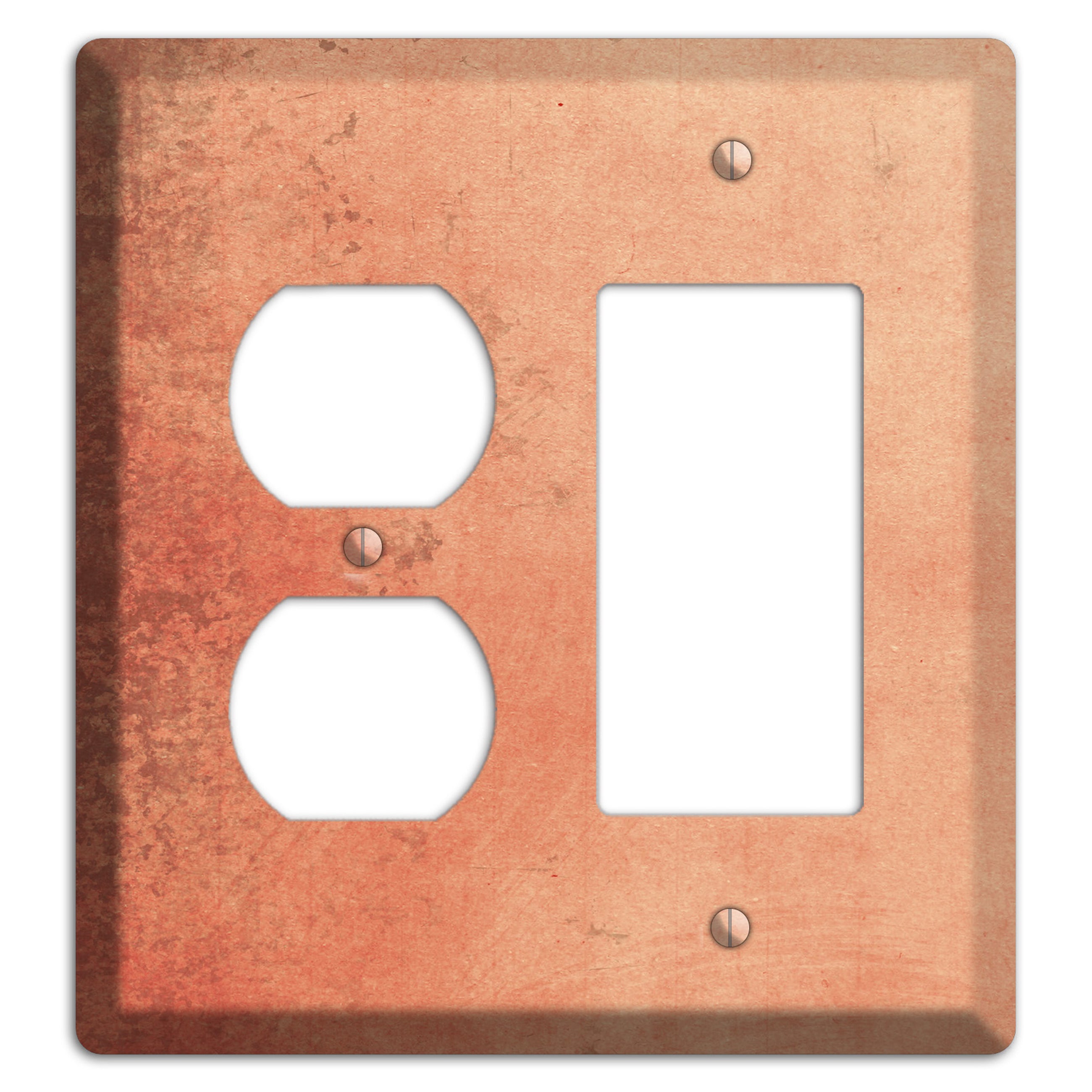 Tonys pink Vintage Grunge Duplex / Rocker Wallplate