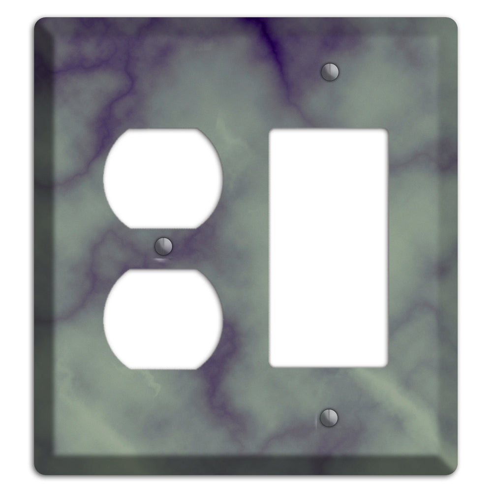 Mid Gray Marble Duplex / Rocker Wallplate