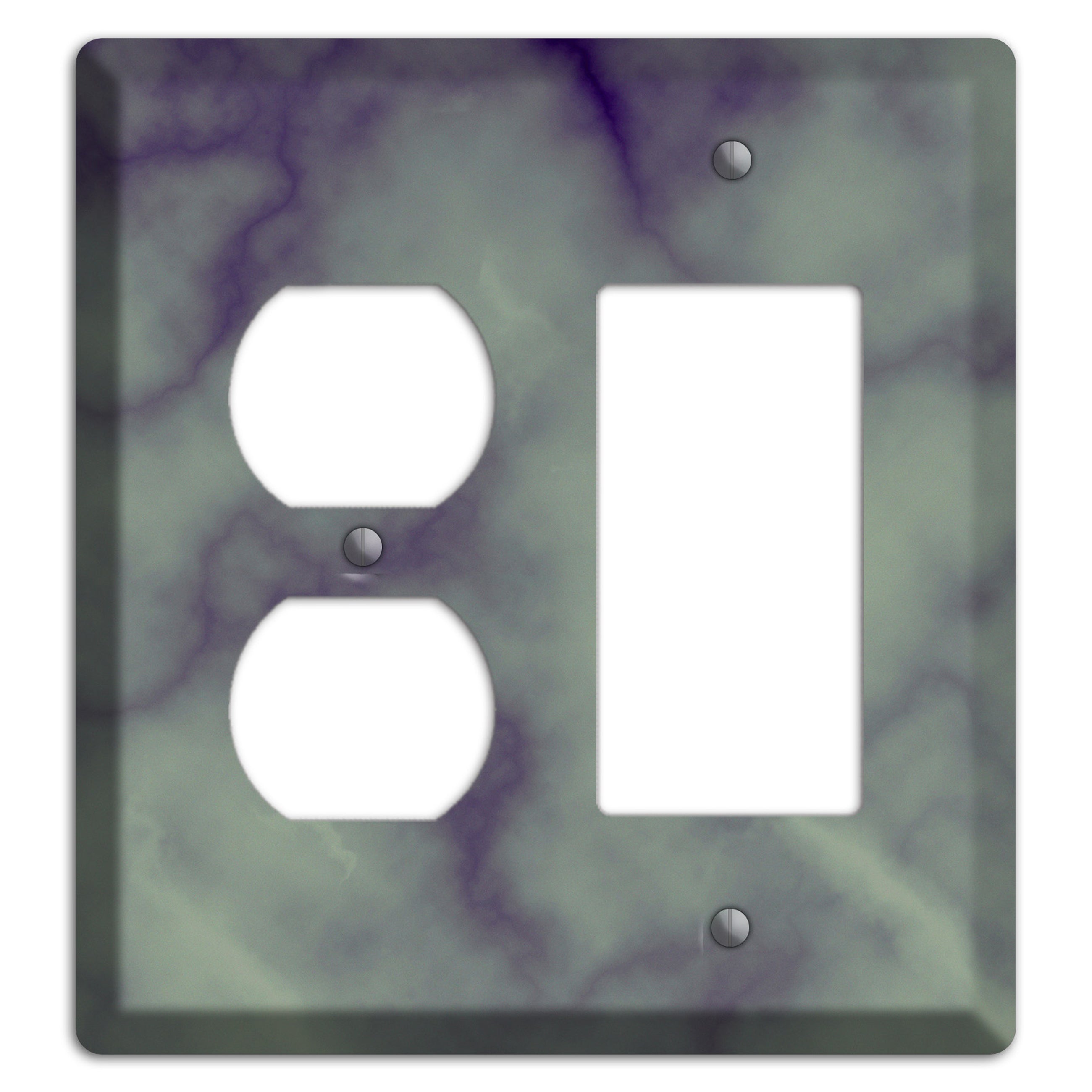 Mid Gray Marble Duplex / Rocker Wallplate