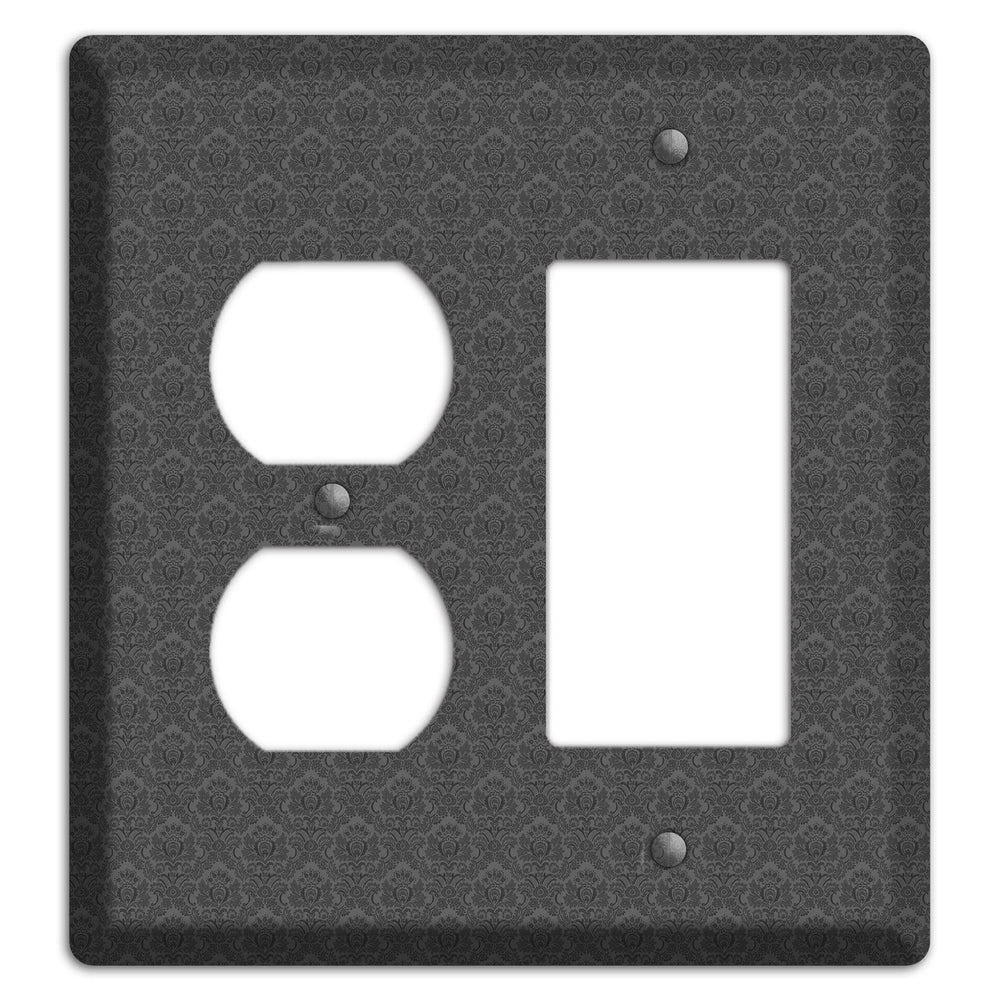 Dark Grey Cartouche Duplex / Rocker Wallplate