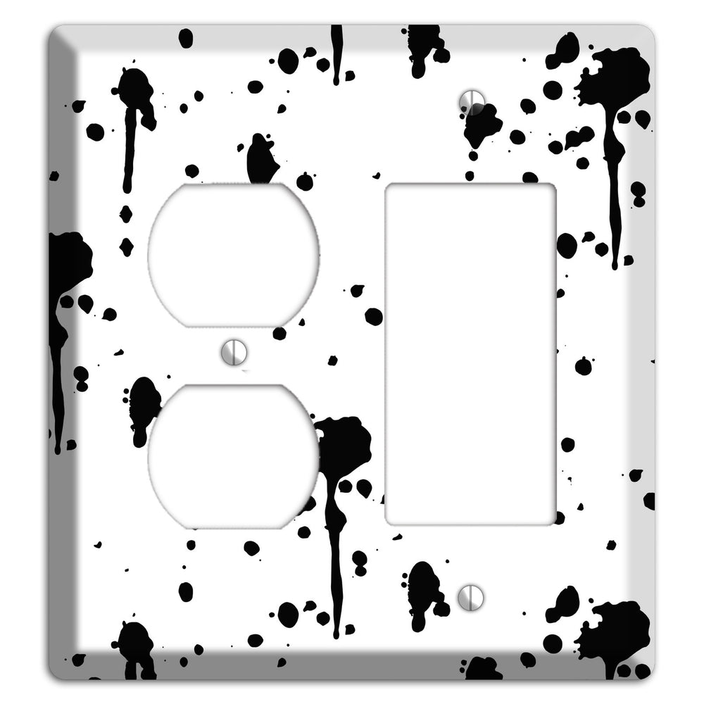 Ink Drips 1 Duplex / Rocker Wallplate