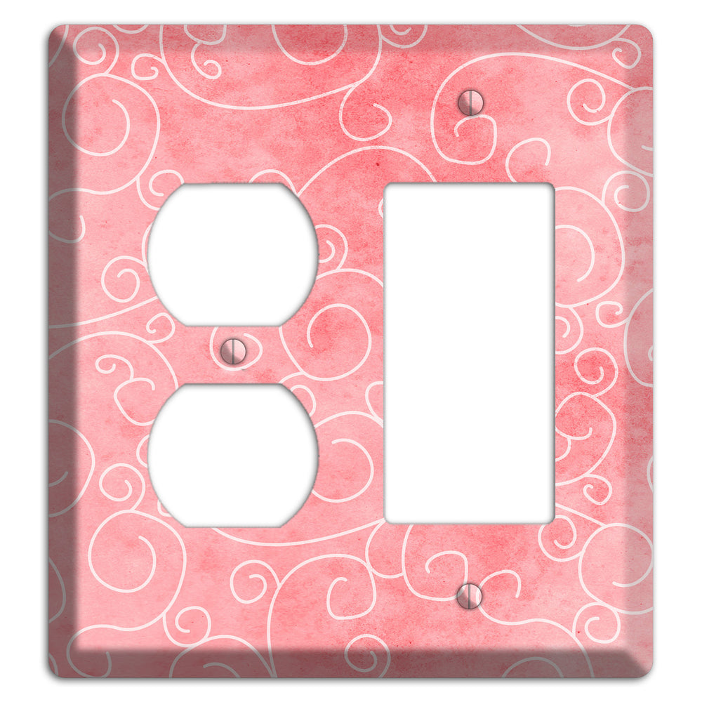 Azalea Soft Coral Duplex / Rocker Wallplate