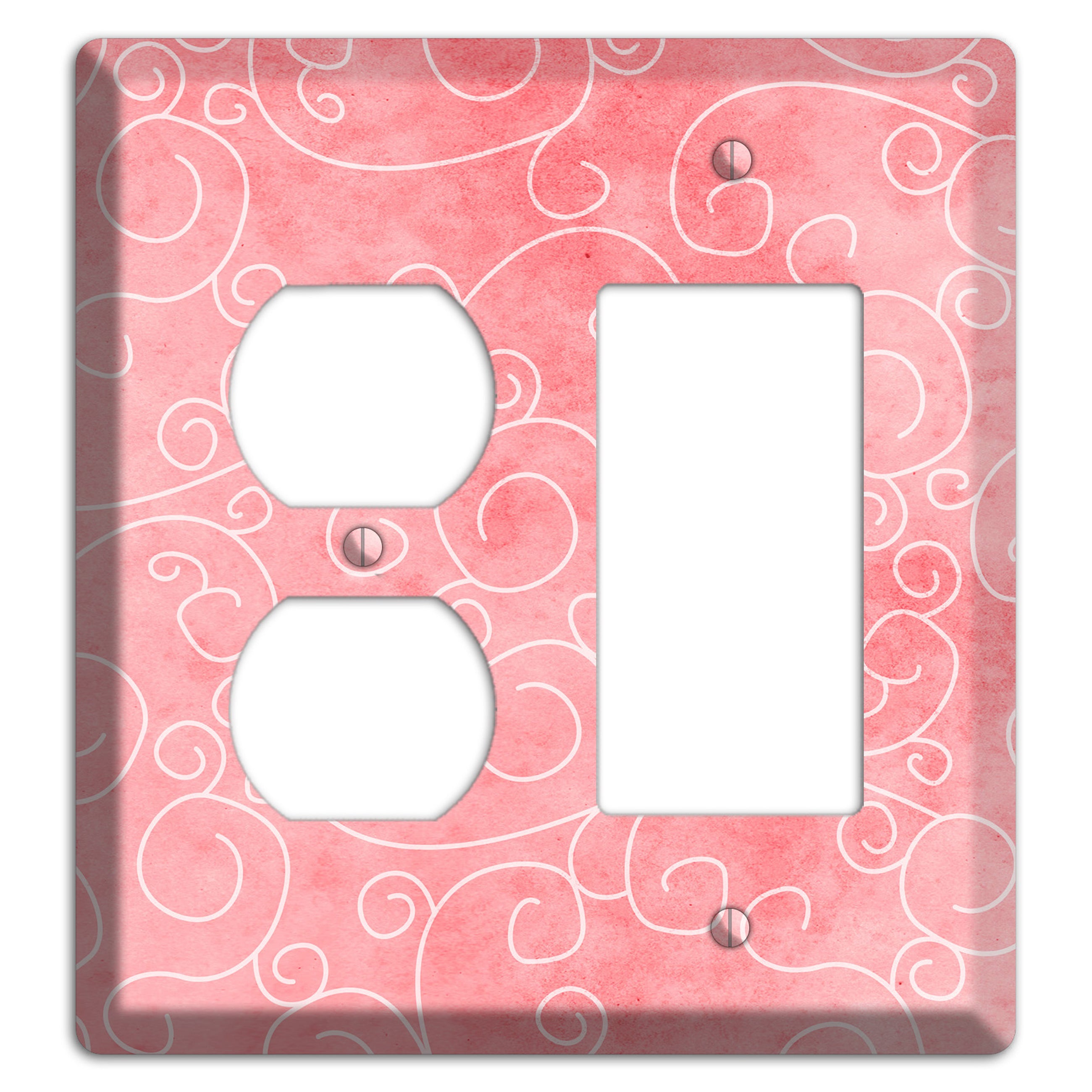 Azalea Soft Coral Duplex / Rocker Wallplate