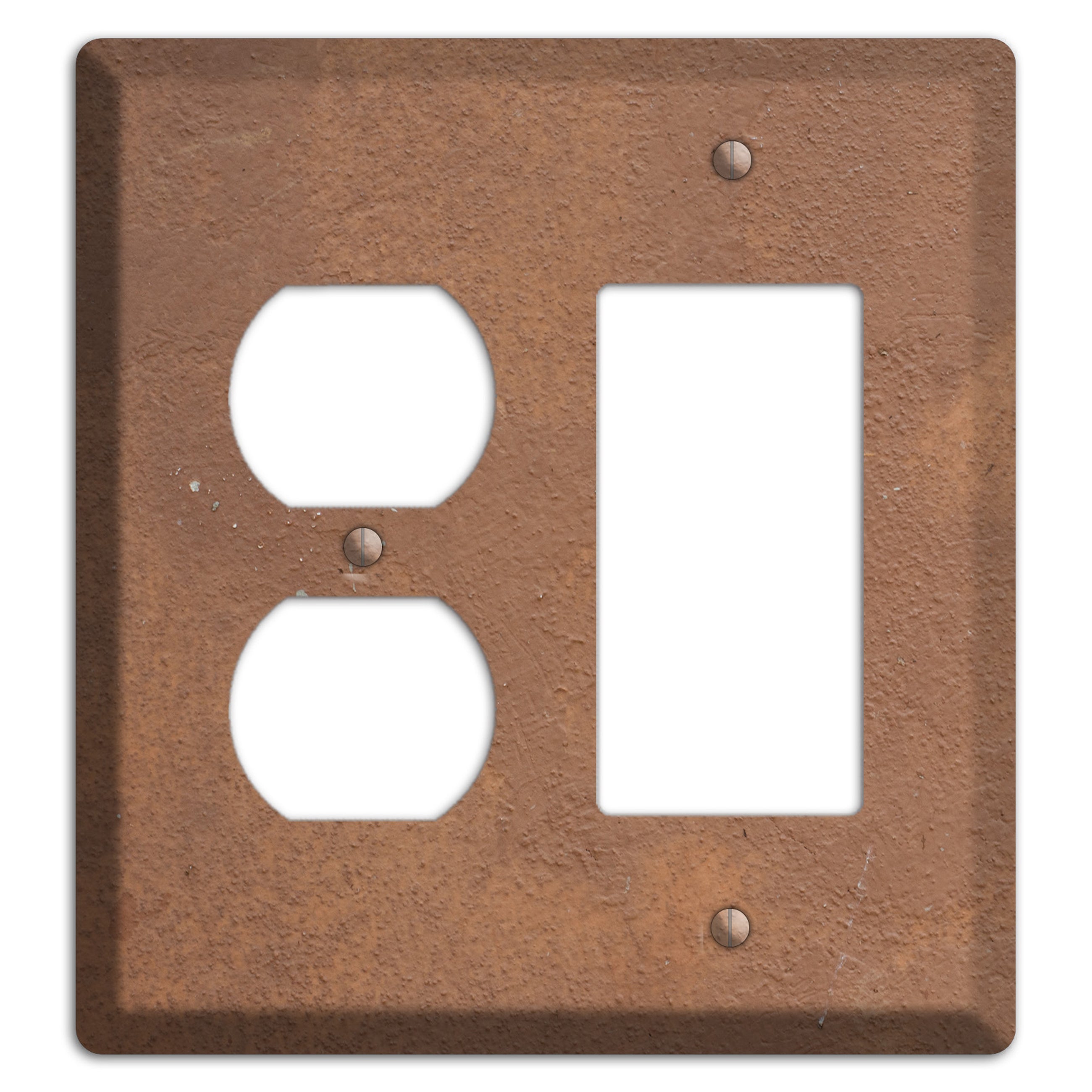 Brown Concrete Duplex / Rocker Wallplate