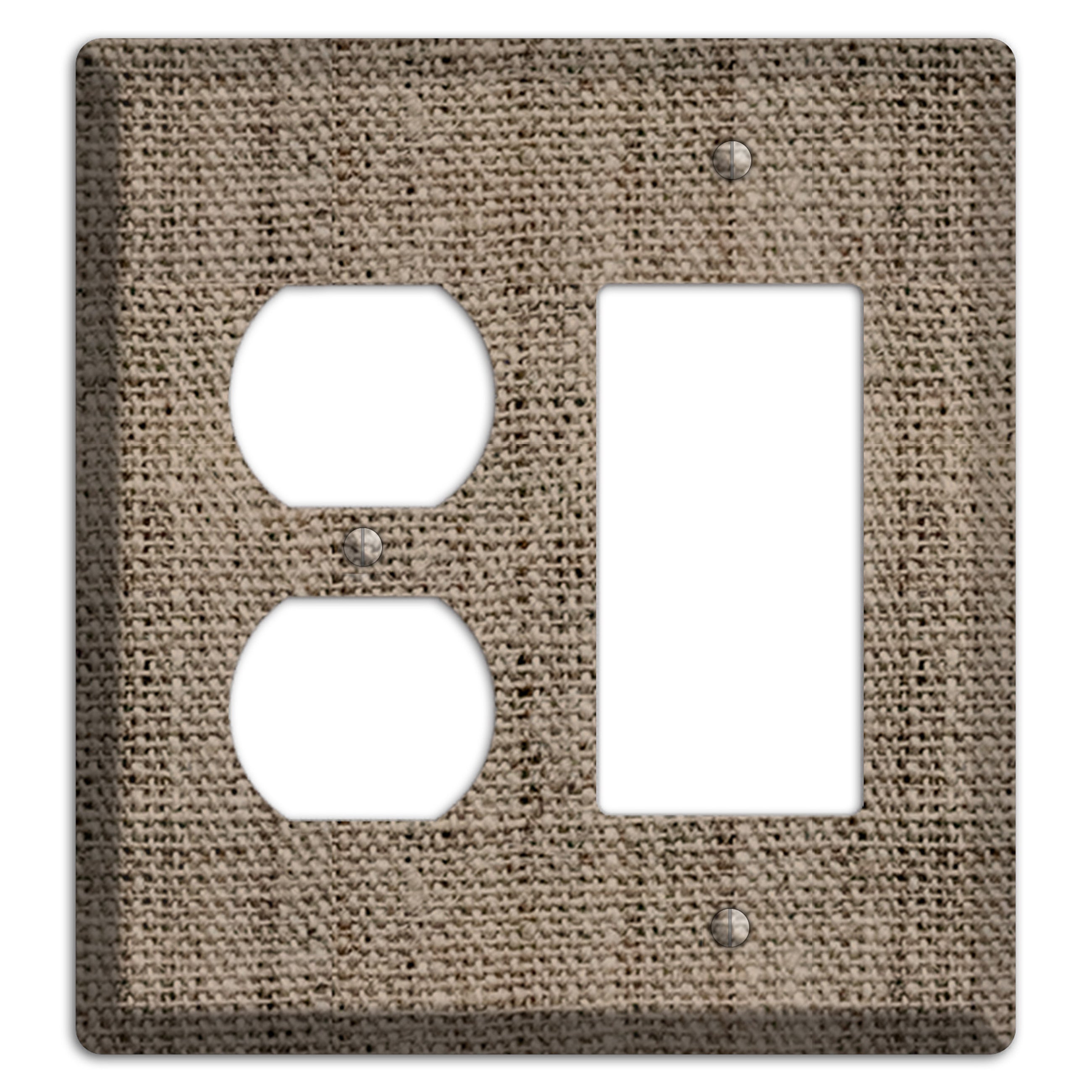 Sand Dune Burlap Duplex / Rocker Wallplate