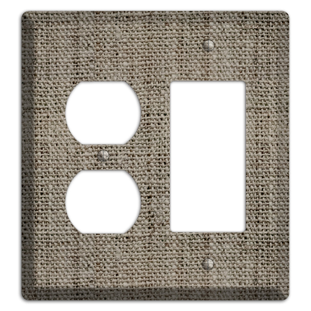 Makara Burlap Duplex / Rocker Wallplate