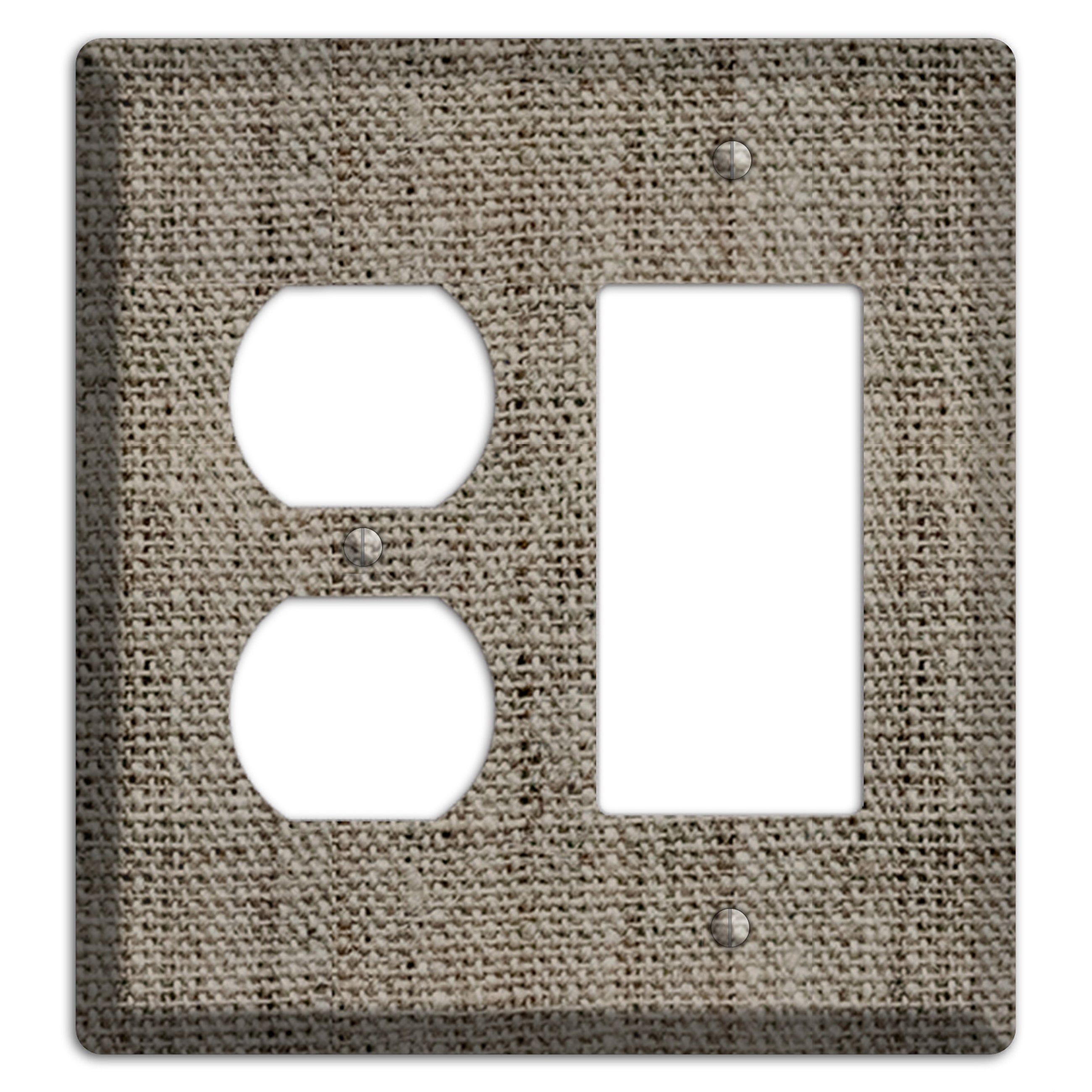Makara Burlap Duplex / Rocker Wallplate