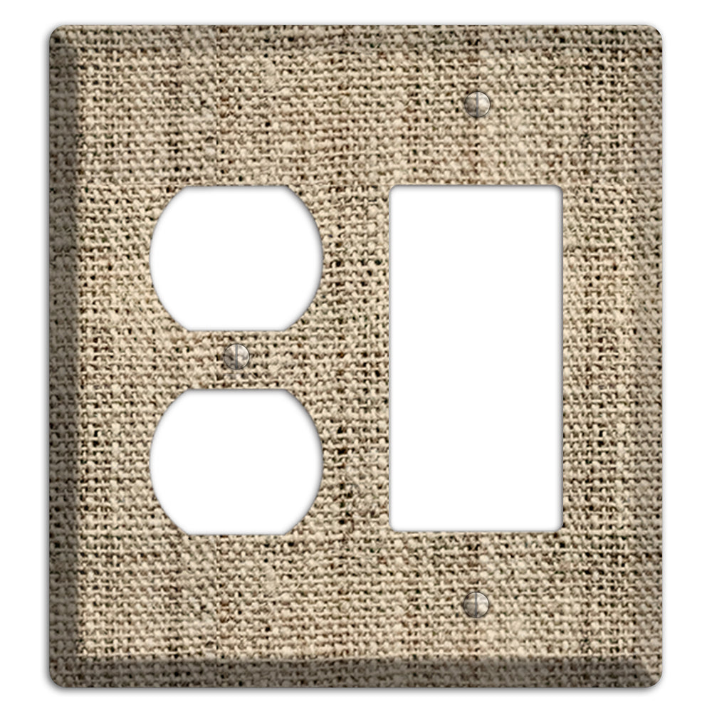 Hillary Burlap Duplex / Rocker Wallplate