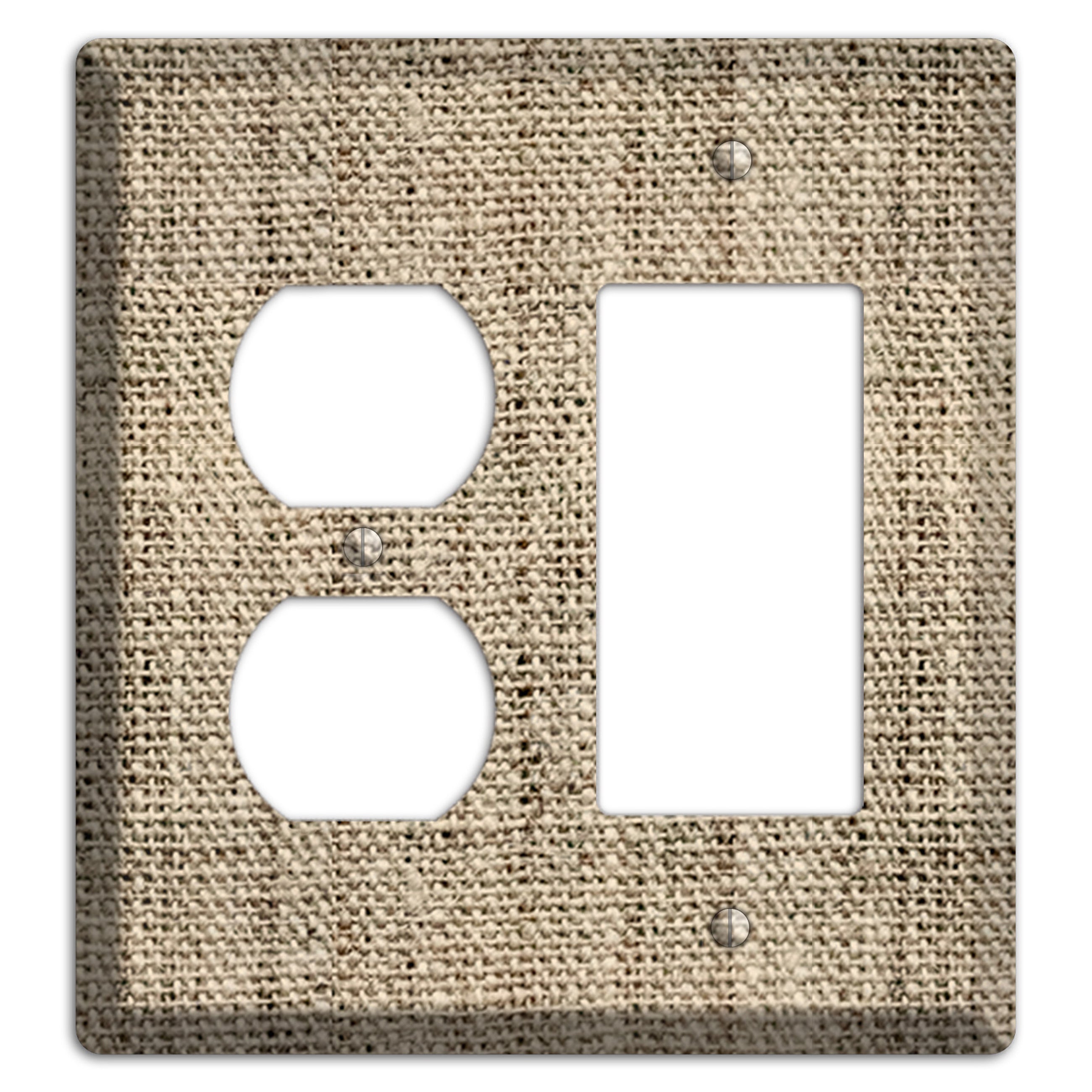 Hillary Burlap Duplex / Rocker Wallplate