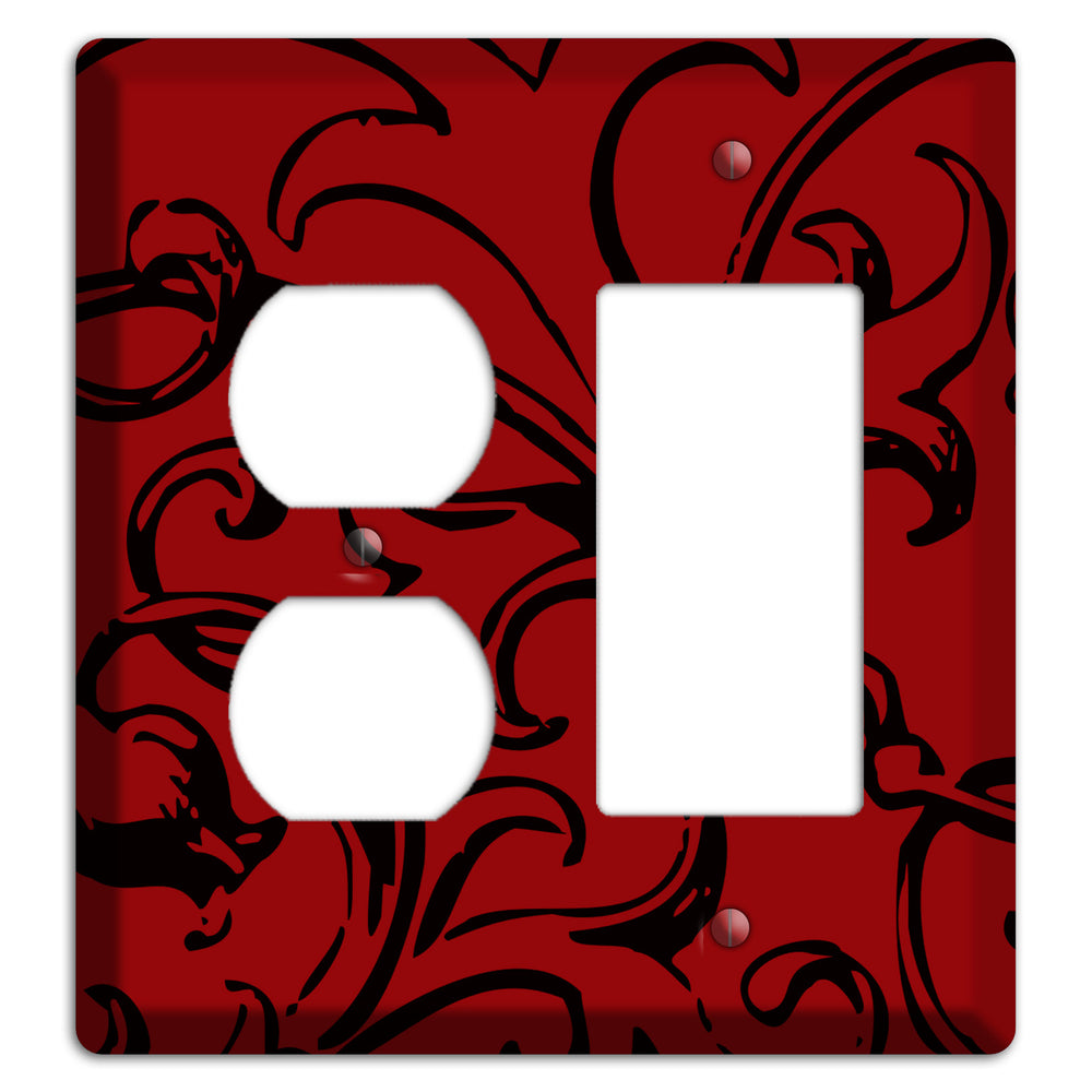 Victorian Red Duplex / Rocker Wallplate