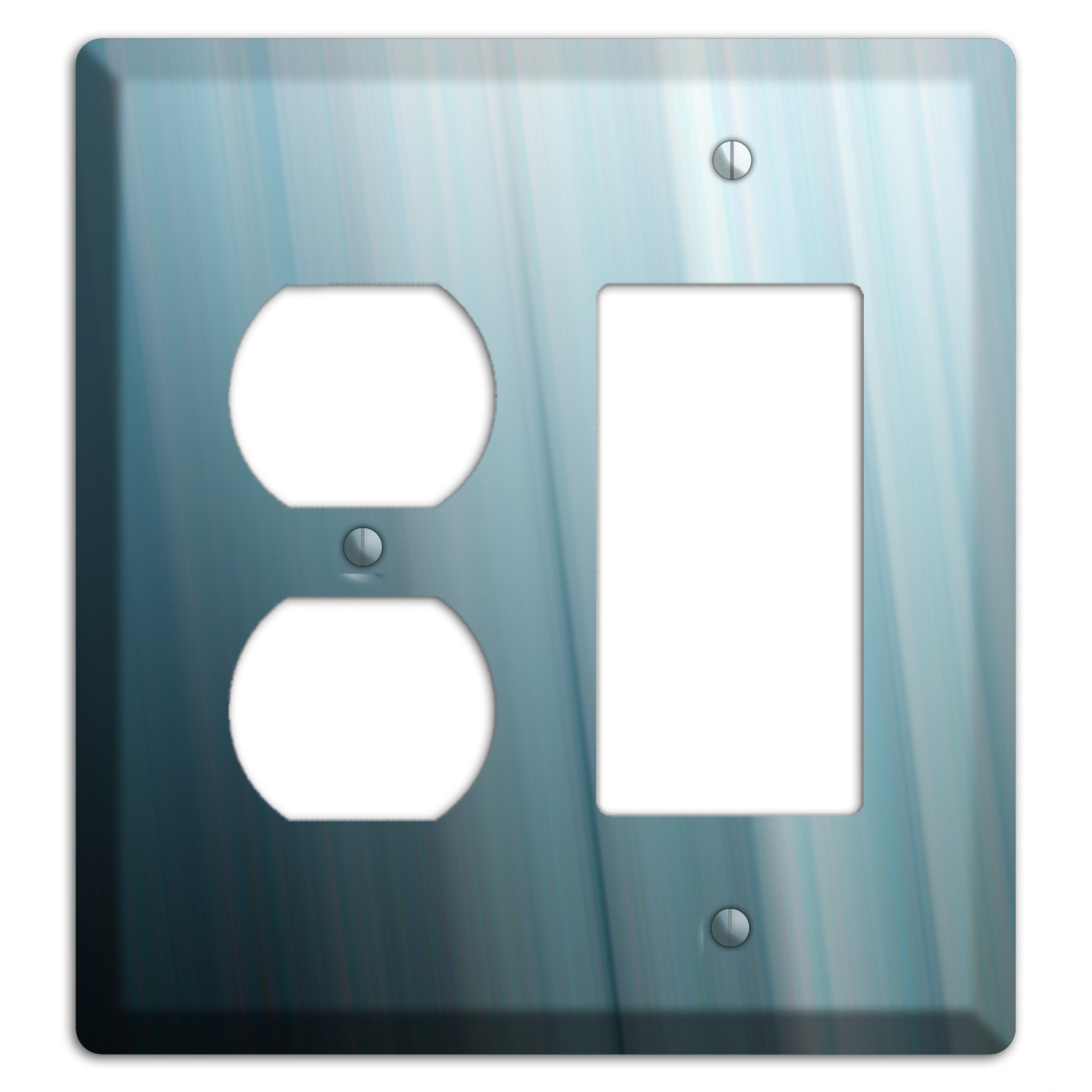 Dusty Blue Ray of Light Duplex / Rocker Wallplate