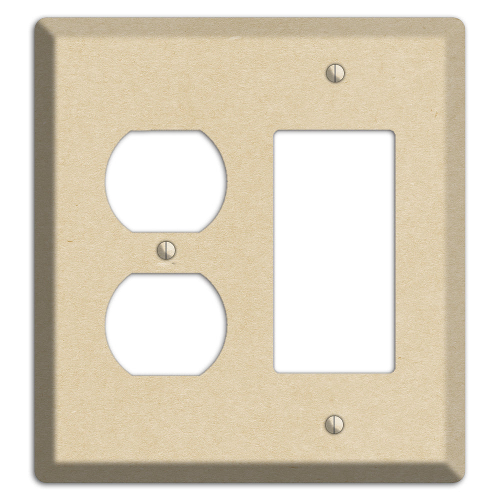 Double Pearl Lusta Kraft Duplex / Rocker Wallplate