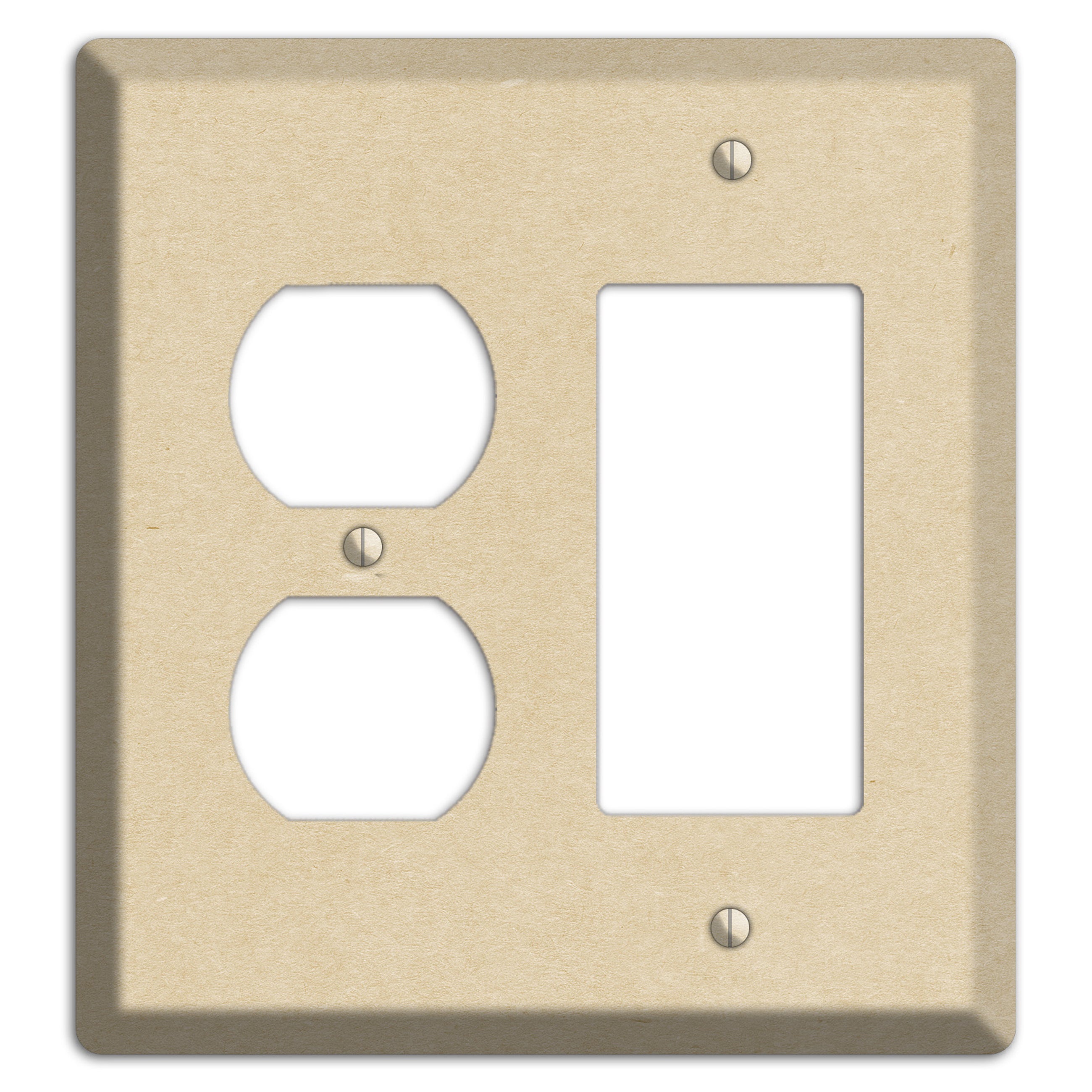 Double Pearl Lusta Kraft Duplex / Rocker Wallplate