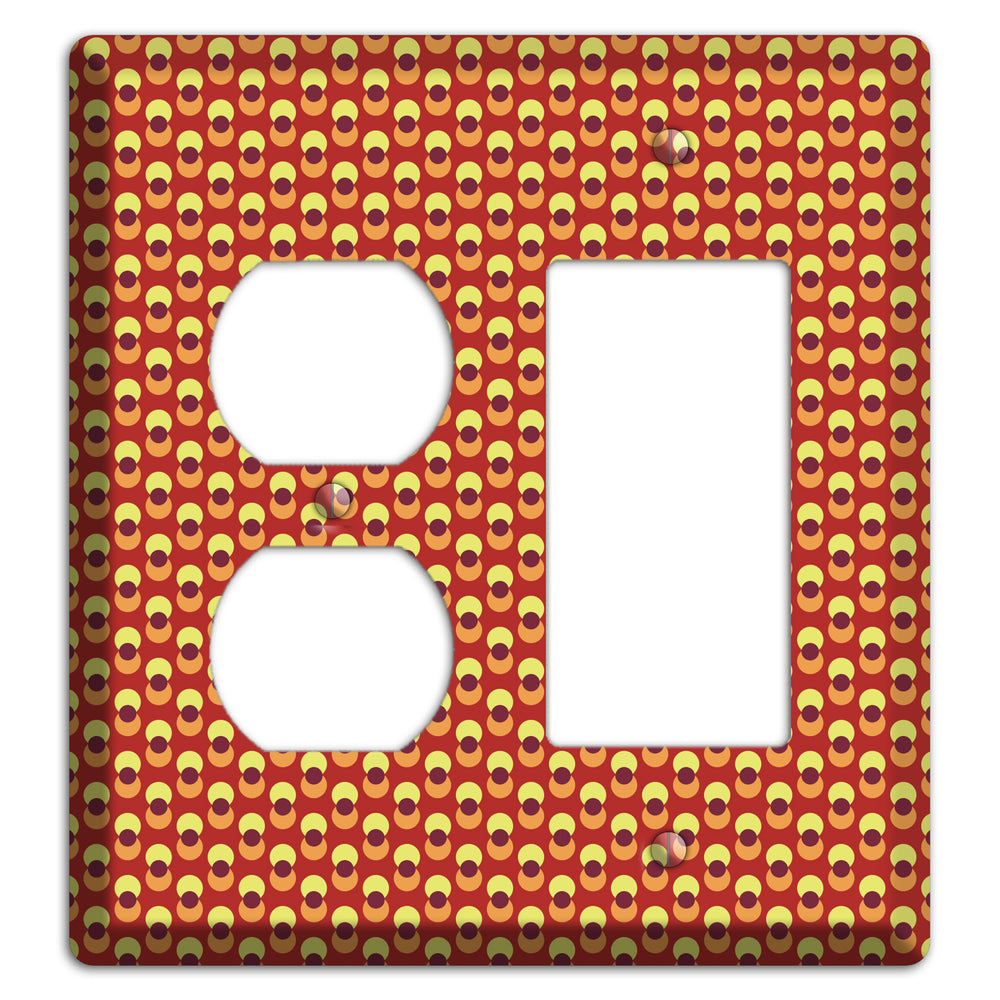 Red Overlain Dots Duplex / Rocker Wallplate