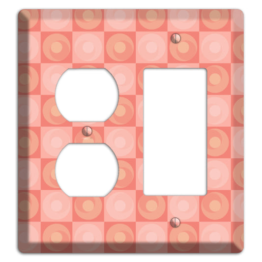 Pink Tiled Circles Duplex / Rocker Wallplate